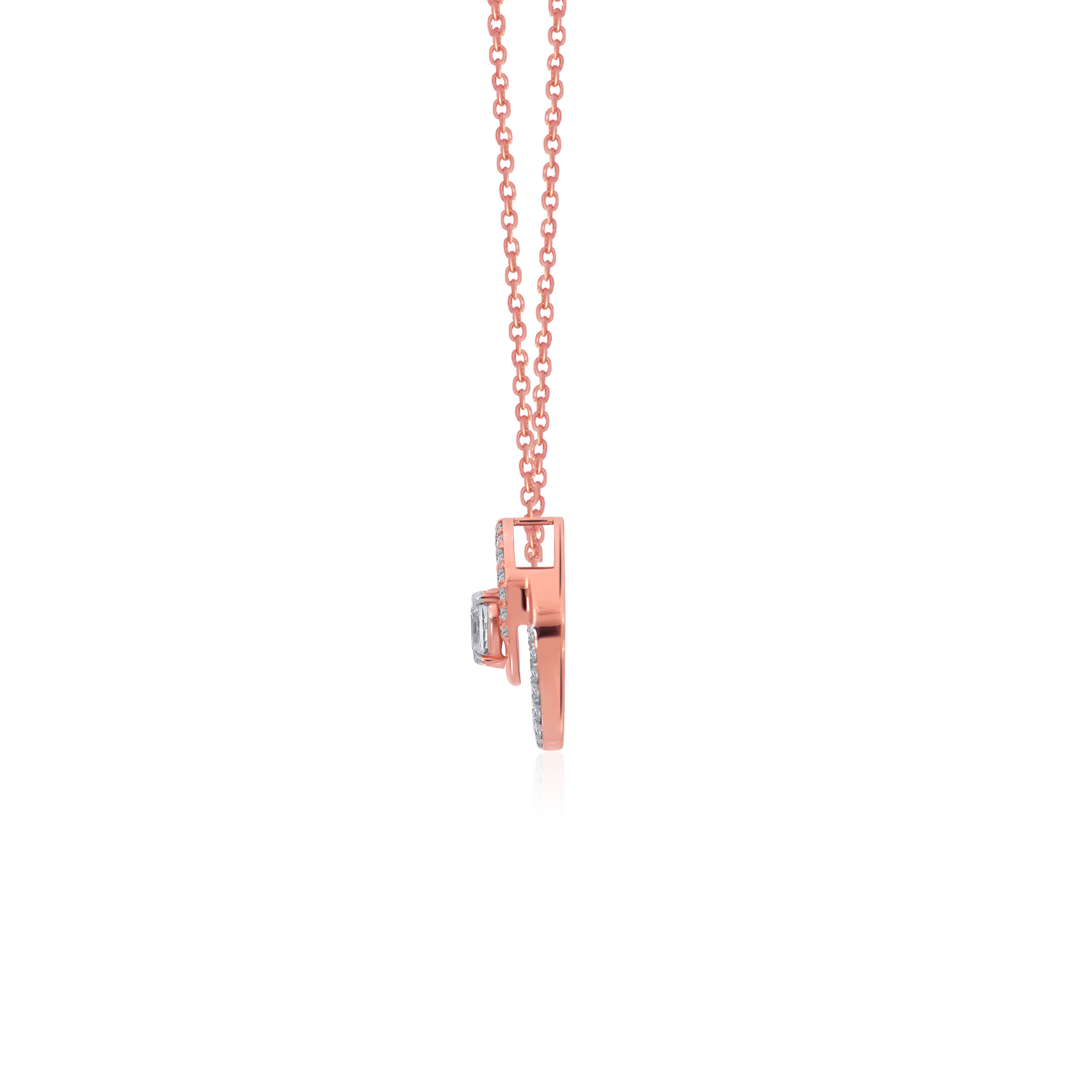 Fashionable Duet Solitaire Pendant - Senco Gold and Diamonds