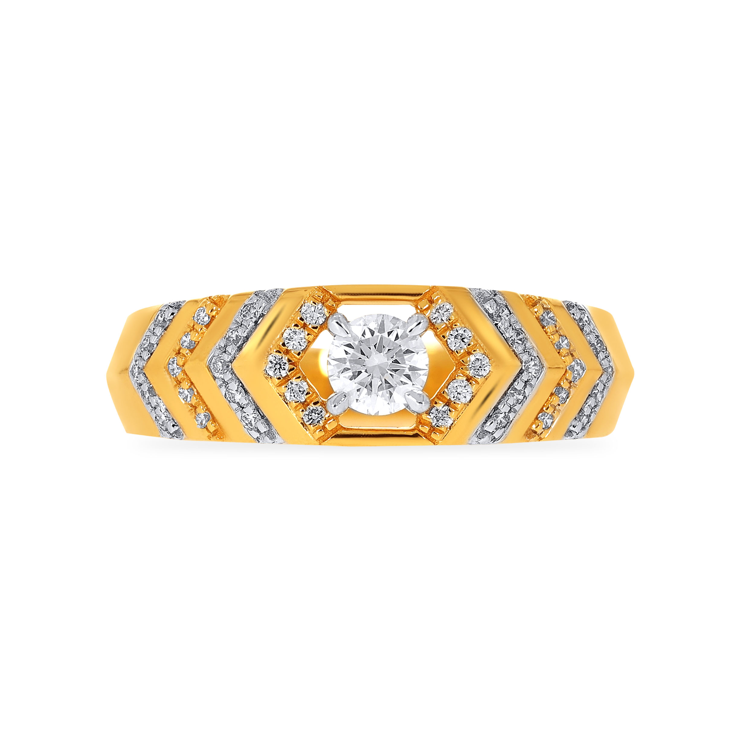 Arrays of Arrow Men Solitaire Ring - Senco Gold and Diamonds
