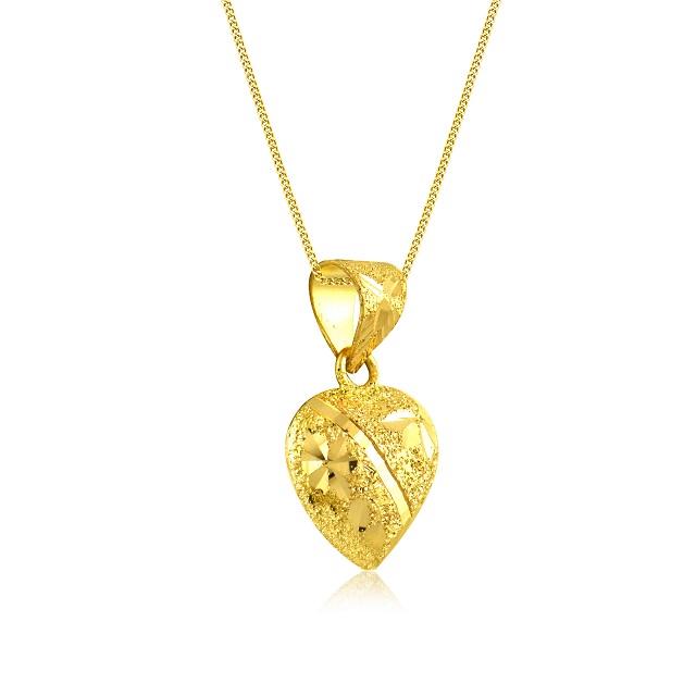 Meticulous Heart Gold Pendant - Senco Gold and Diamonds