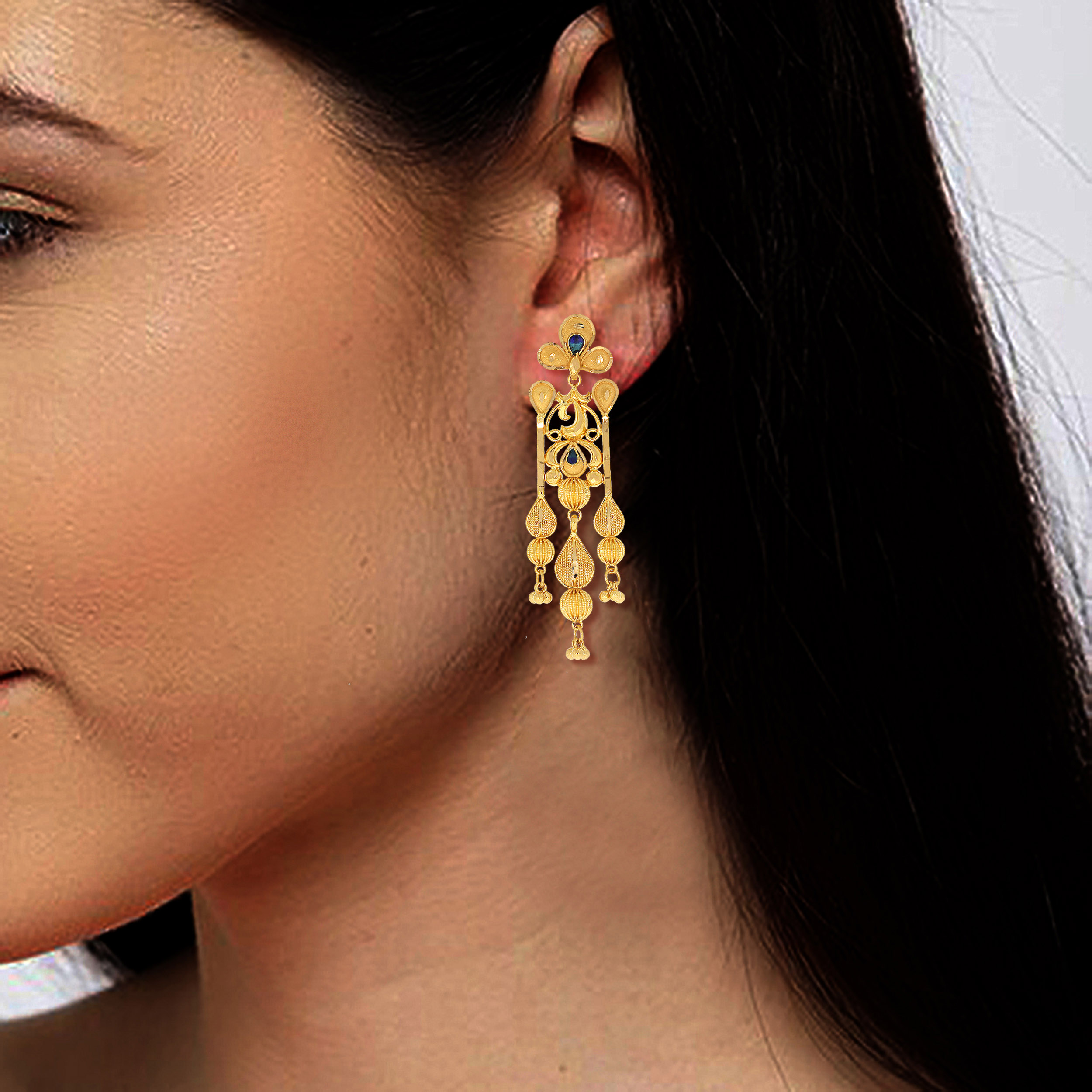 Floral Beauty Gold Earrings - Senco Gold and Diamonds