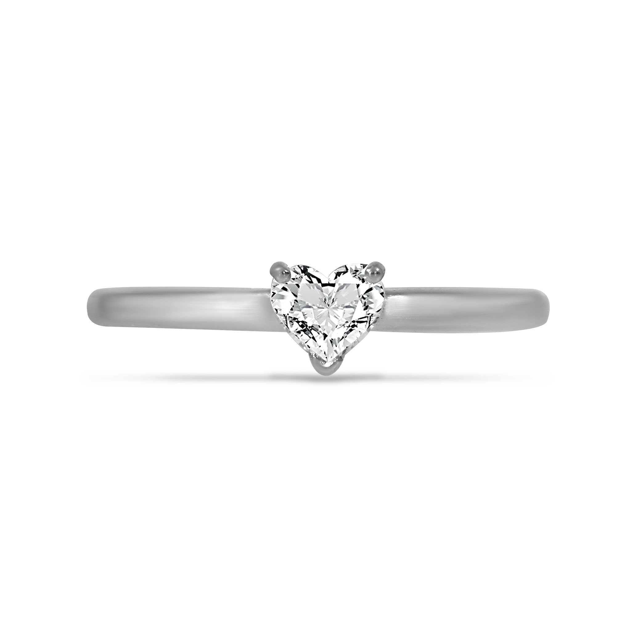 Mini Heart Glint  Platinum Ring - Senco Gold and Diamonds