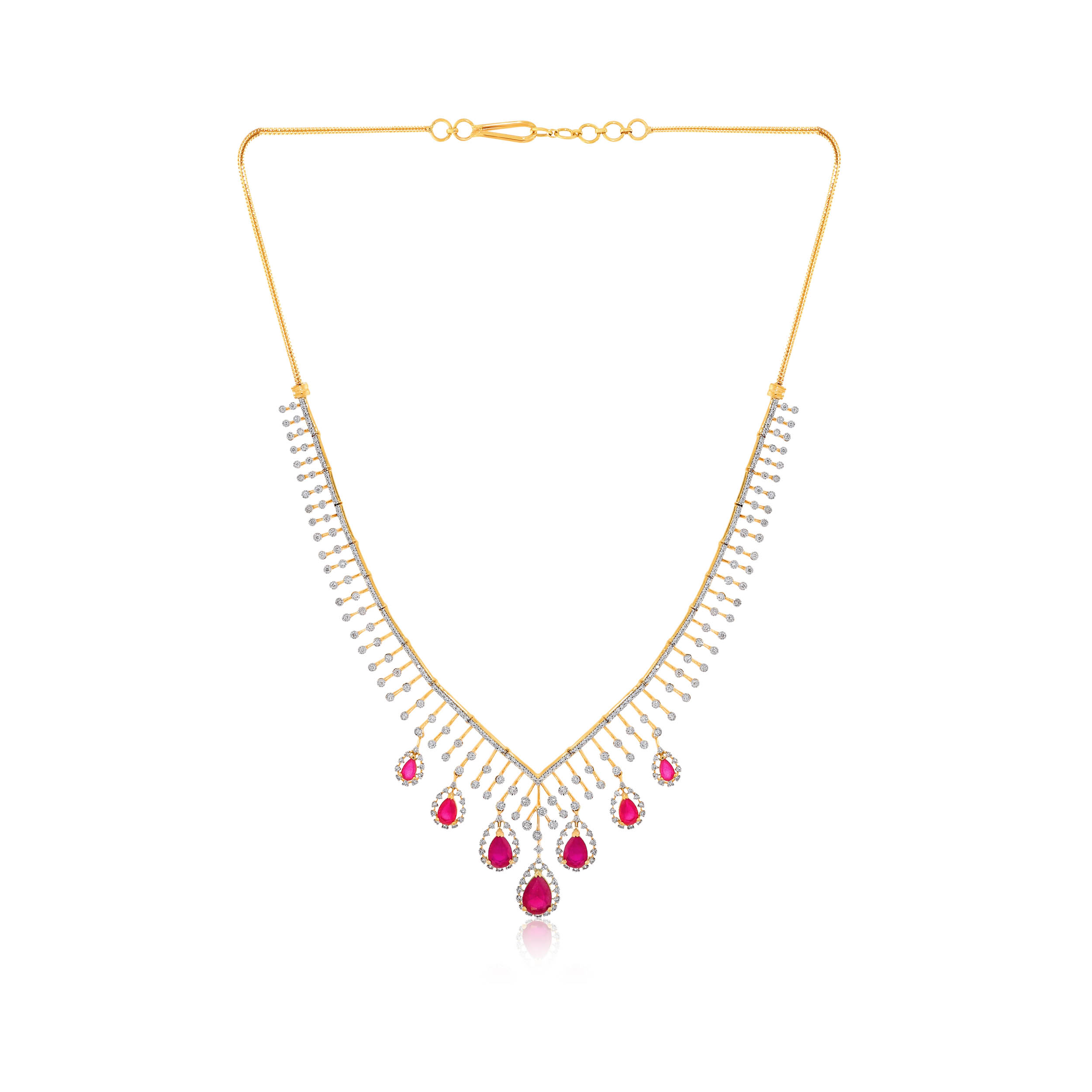 Blushing Droplets Diamond Necklace - Senco Gold and Diamonds