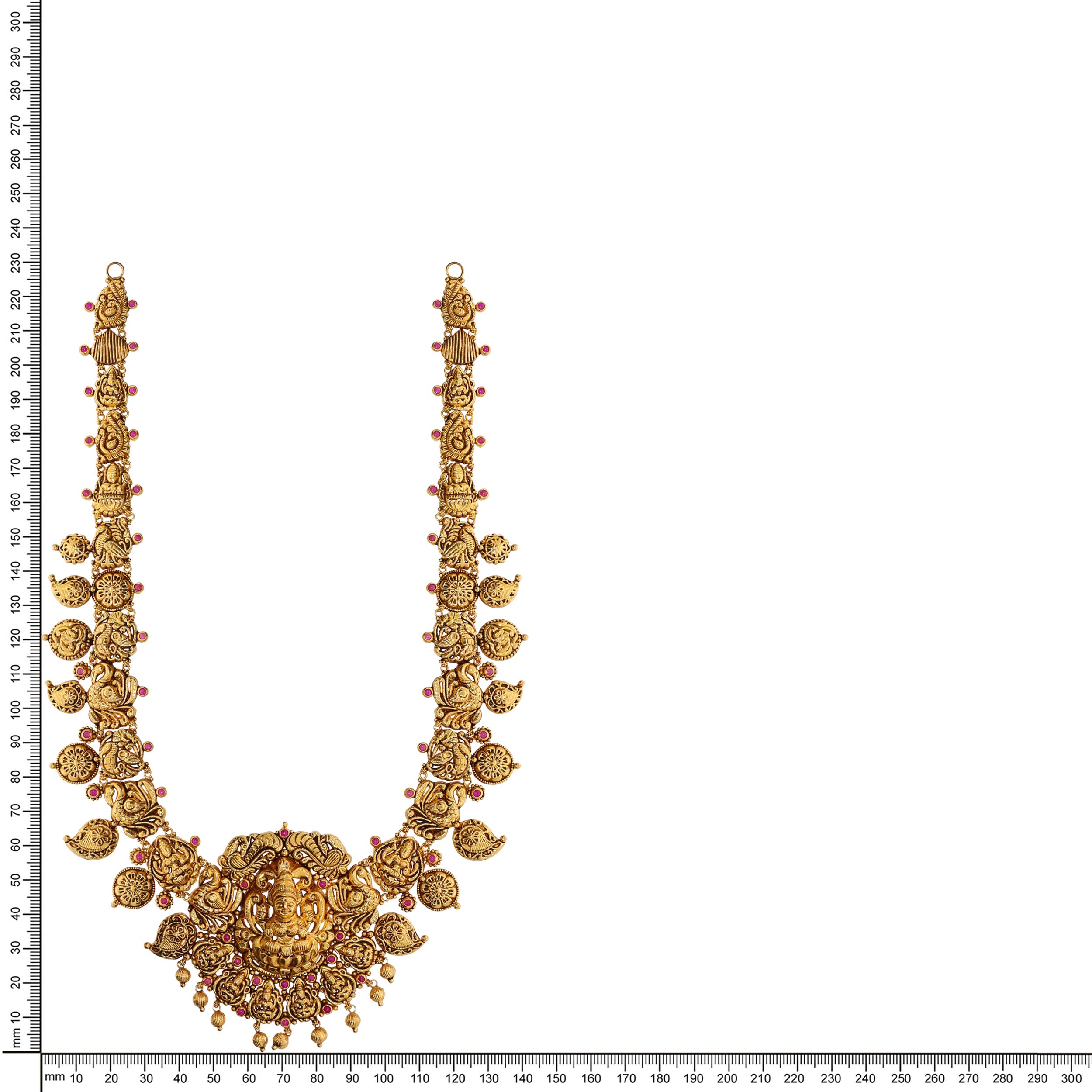 Sacred Lakshmi Antique Gold Necklace - Senco Gold and Diamonds