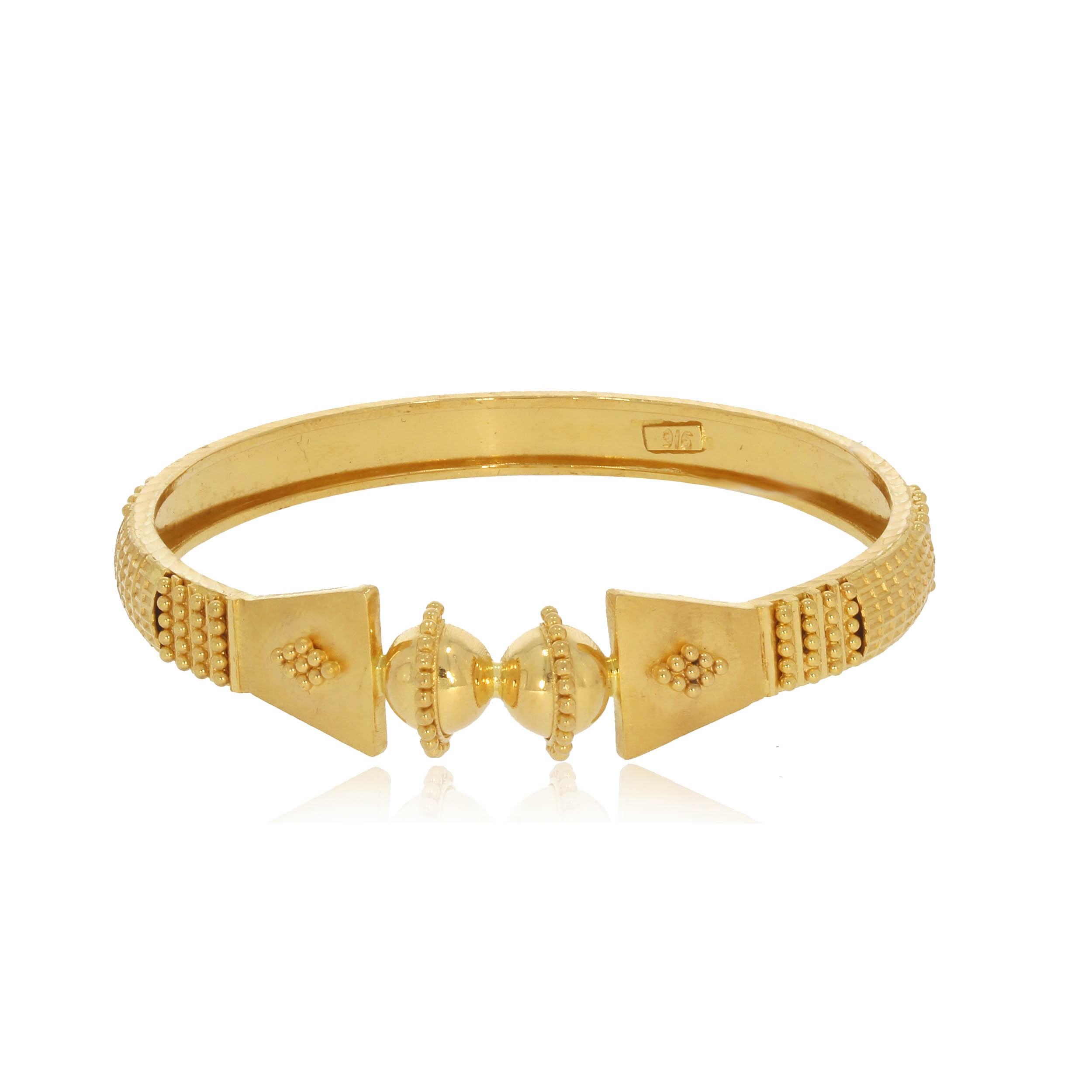 Elegant Tales Gold Mukh Bangle - Senco Gold and Diamonds