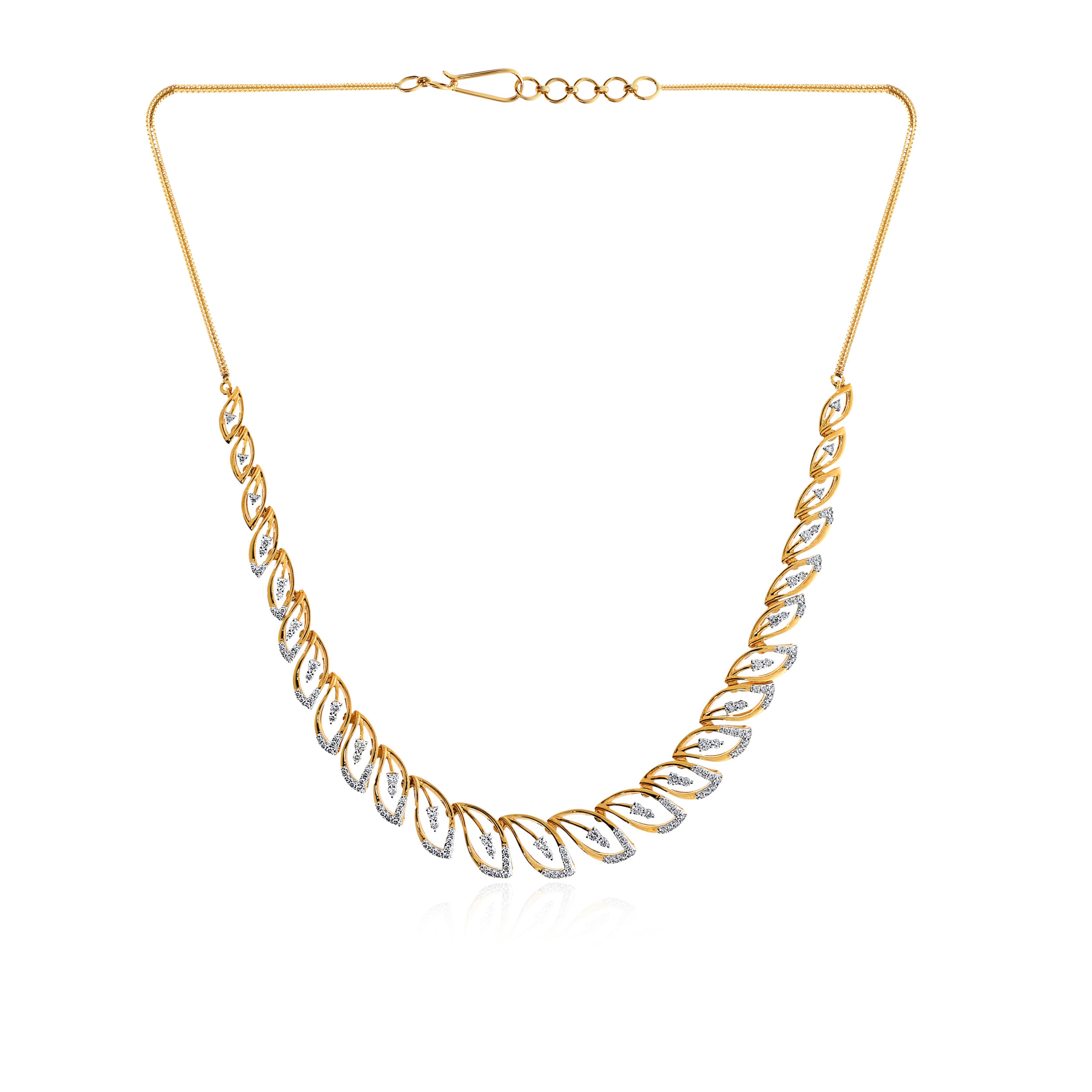 Petals Array Diamond Necklace - Senco Gold and Diamonds