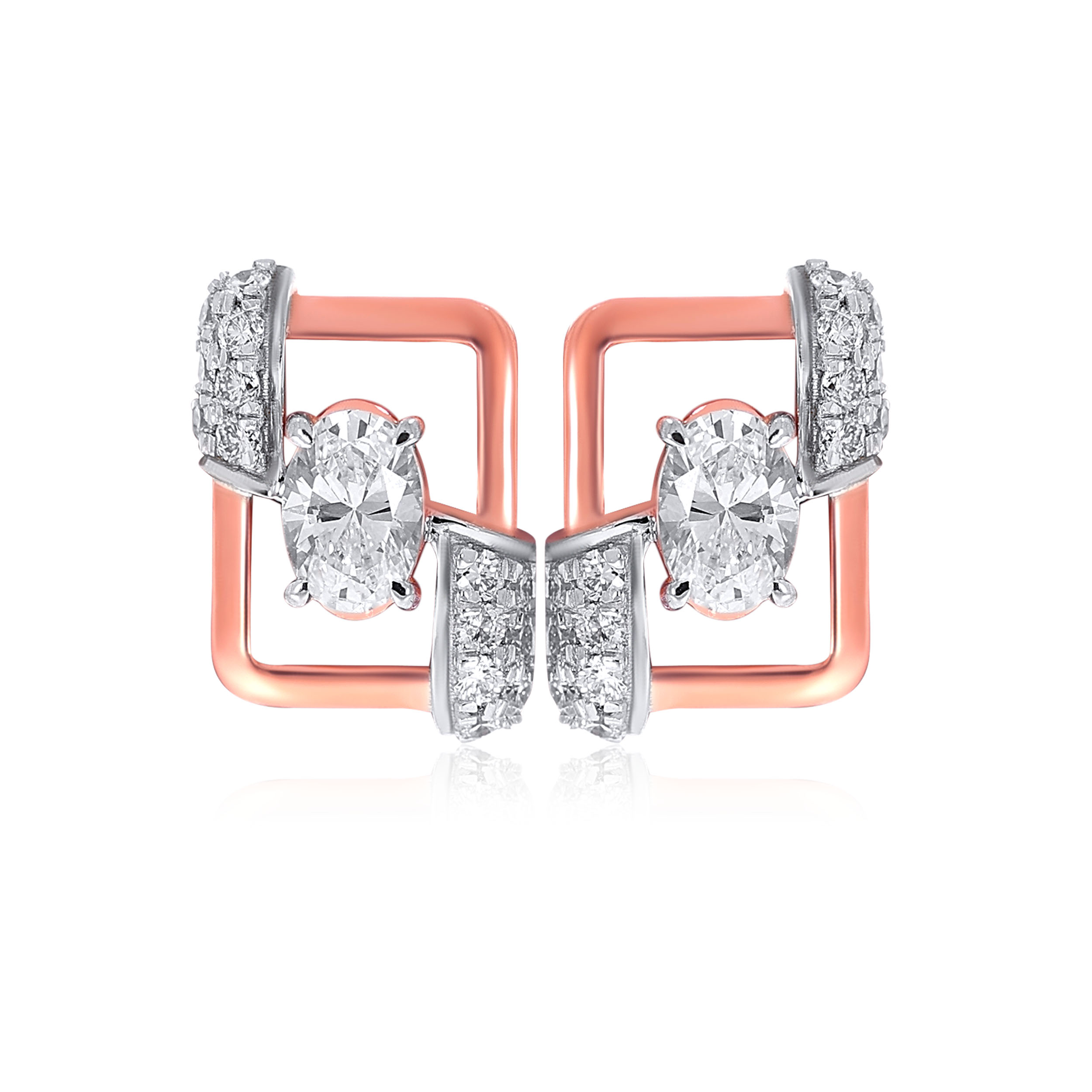 Windy Glamour Solitaire Studs - Senco Gold and Diamonds