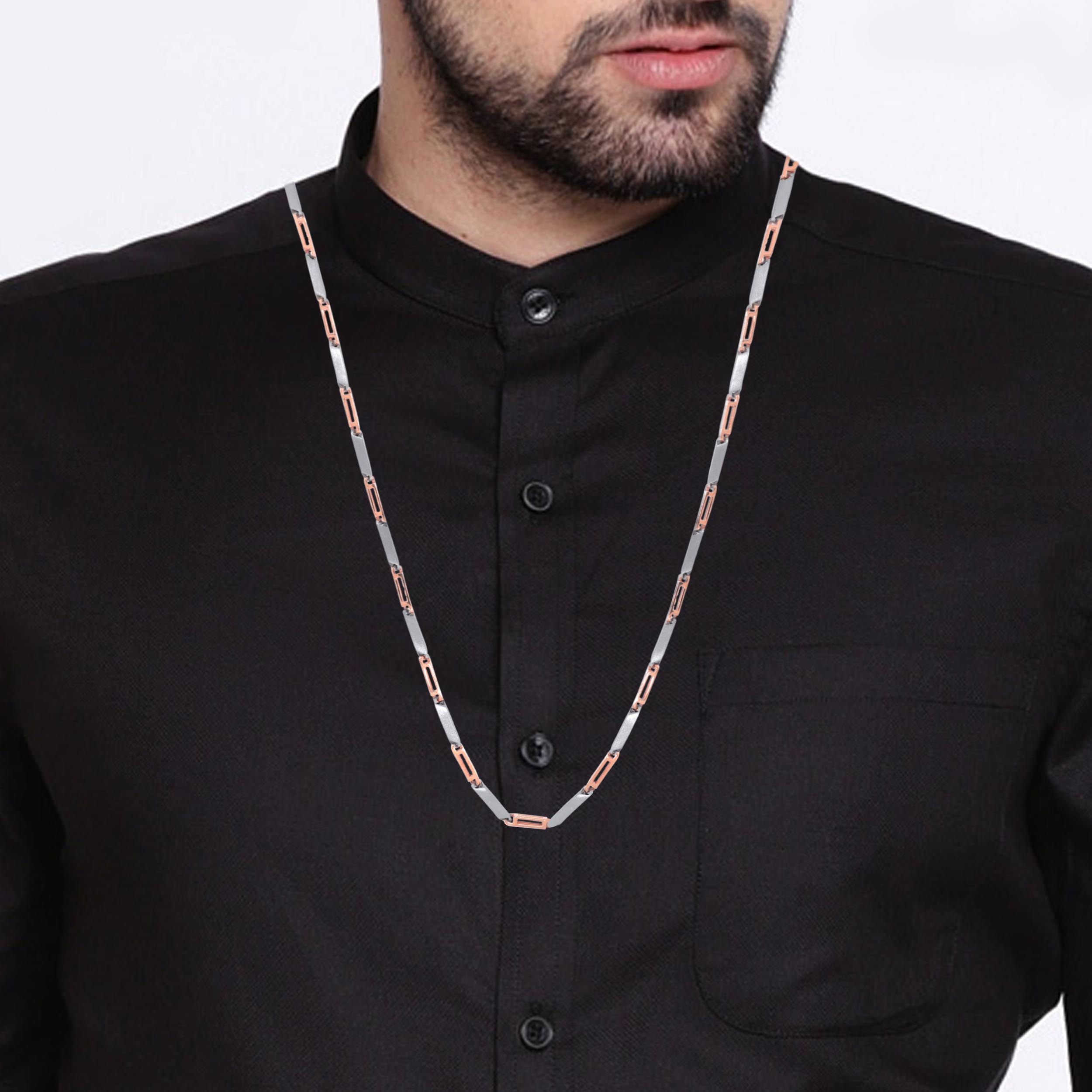 Dual Refinement Men Platinum Chain - Senco Gold and Diamonds