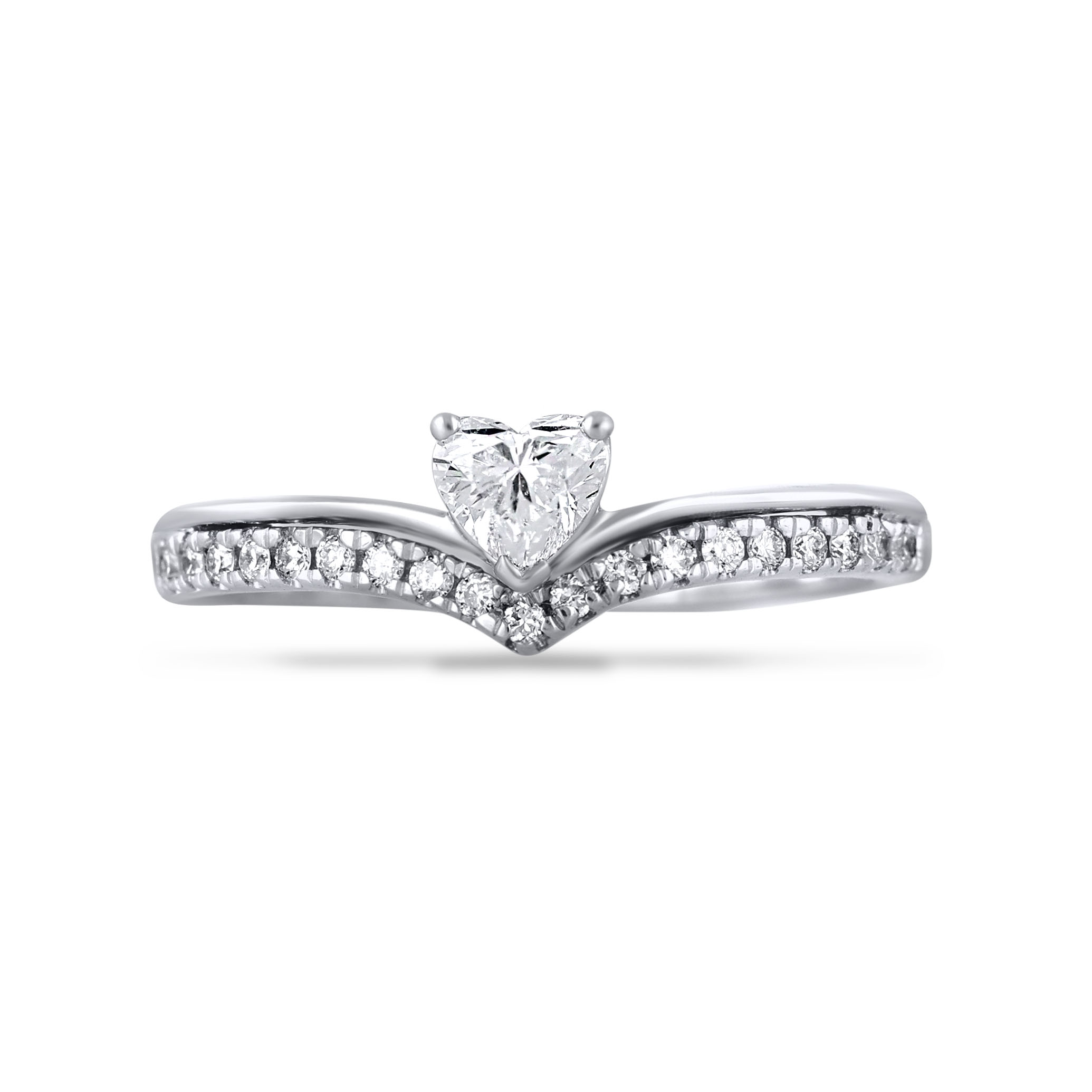 Luminous Heart Platinum Ring - Senco Gold and Diamonds