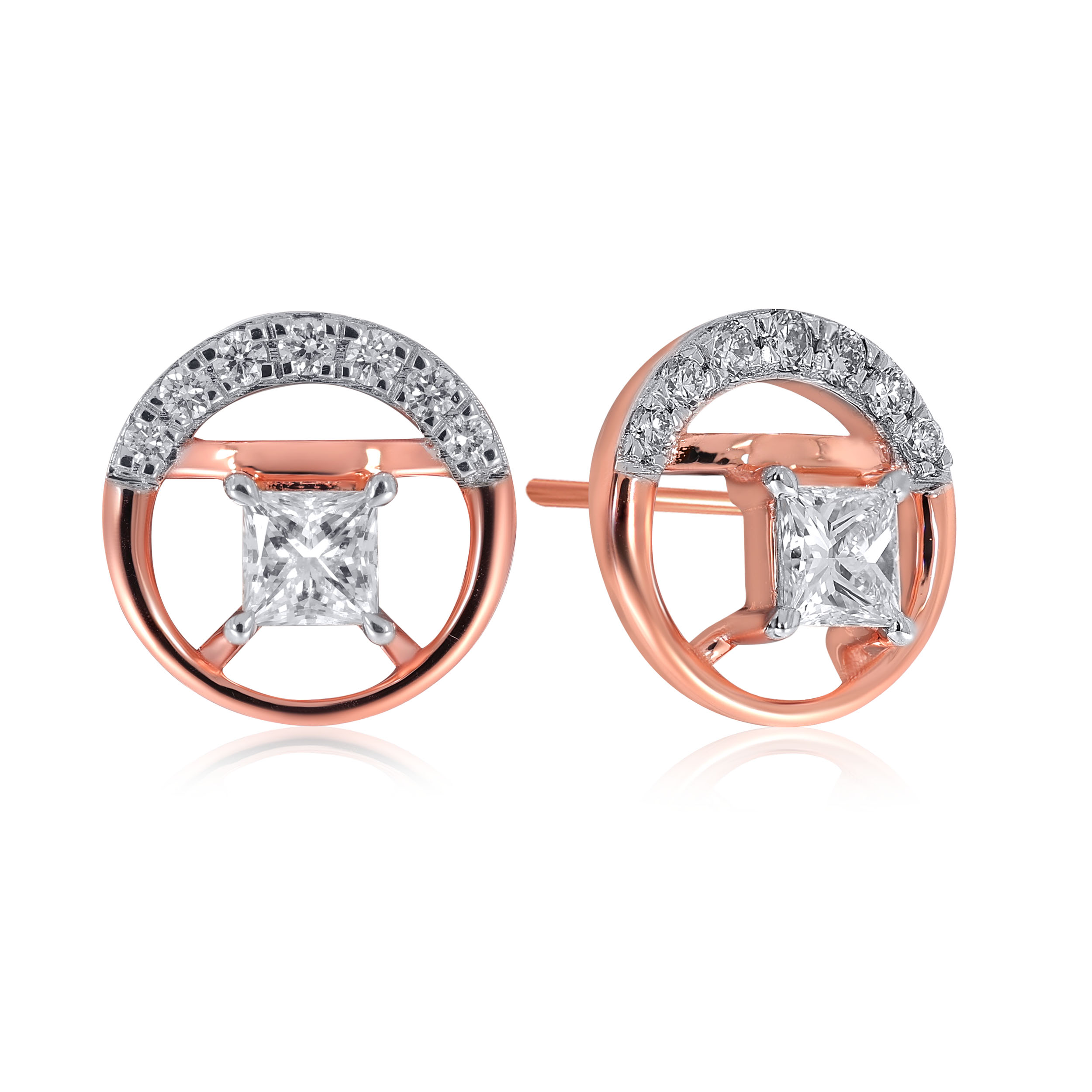 Classy Steer Diamond Studs - Senco Gold and Diamonds