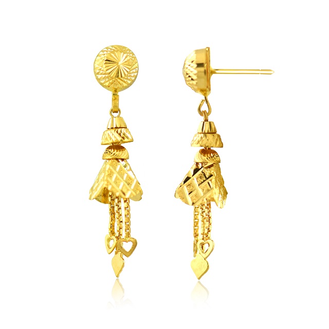 Enchanted Elegance Gold Earrings - Senco Gold and Diamonds