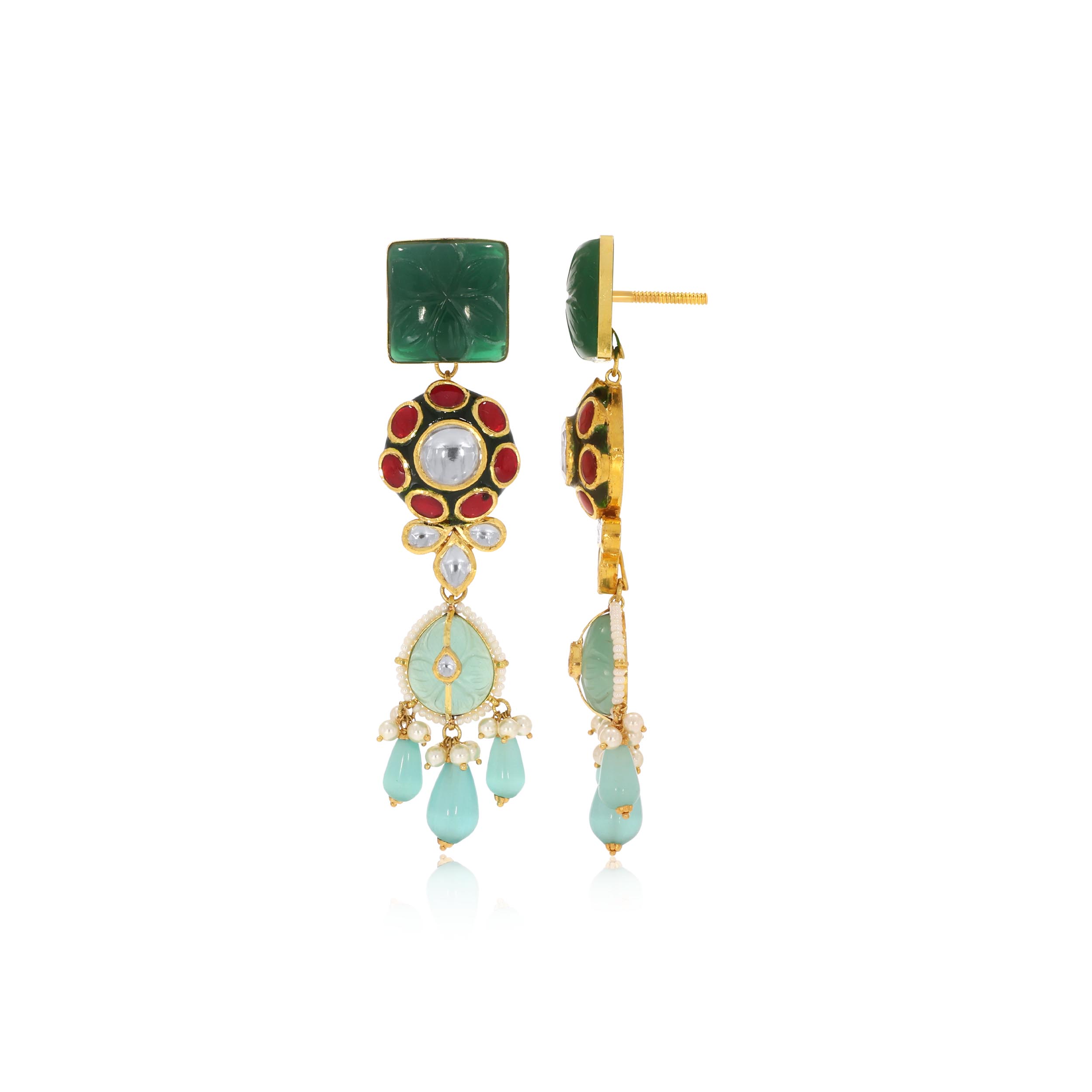 Enchanting Blossom Gold Danglers - Senco Gold and Diamonds