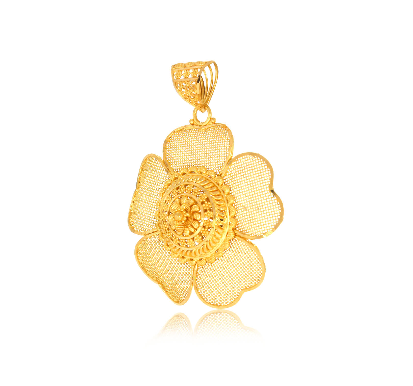 Serene Blossom Gold Pendant - Senco Gold and Diamonds