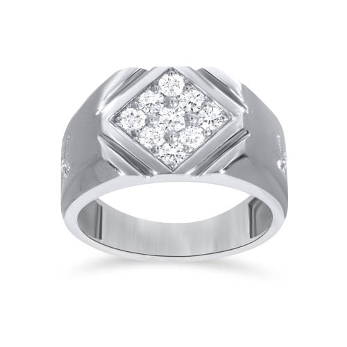 Rhombic Charisma Men's Platinum Ring - Senco Gold and Diamonds