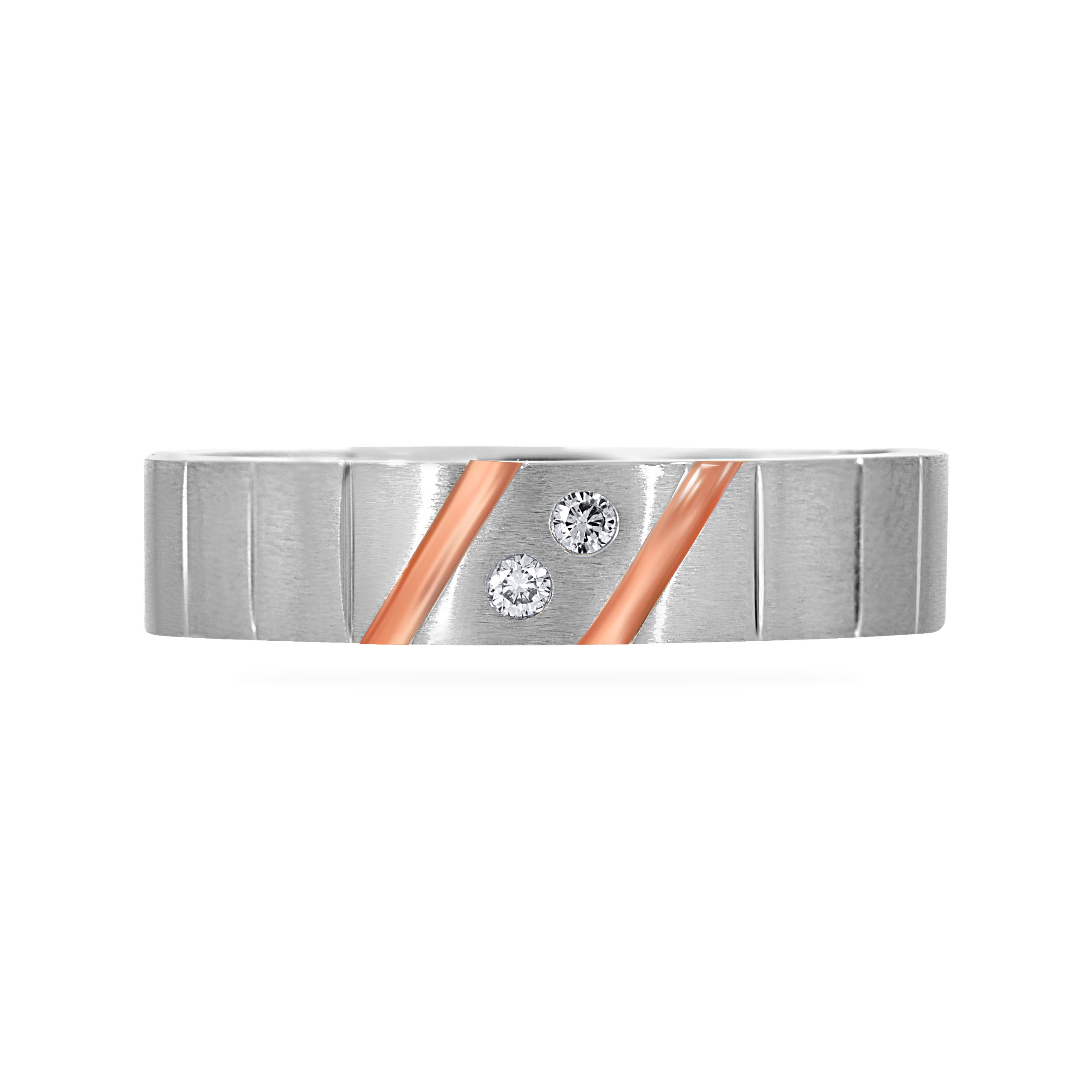  Secure Duo Shine Platinum Band Ring - Senco Gold and Diamonds