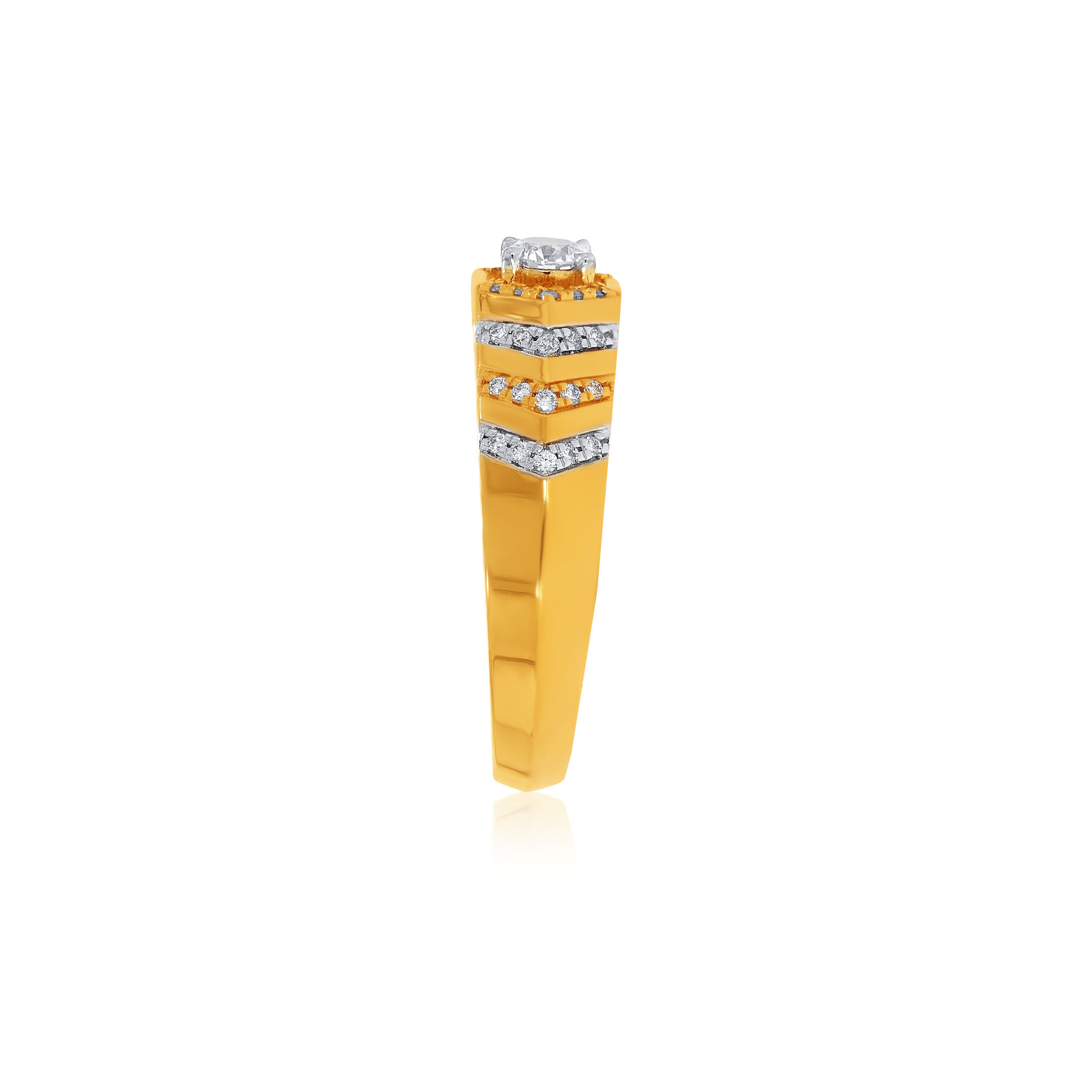 Arrays of Arrow Men Solitaire Ring - Senco Gold and Diamonds