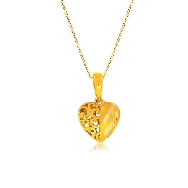 Gracious Heart Gold Pendant - Senco Gold and Diamonds