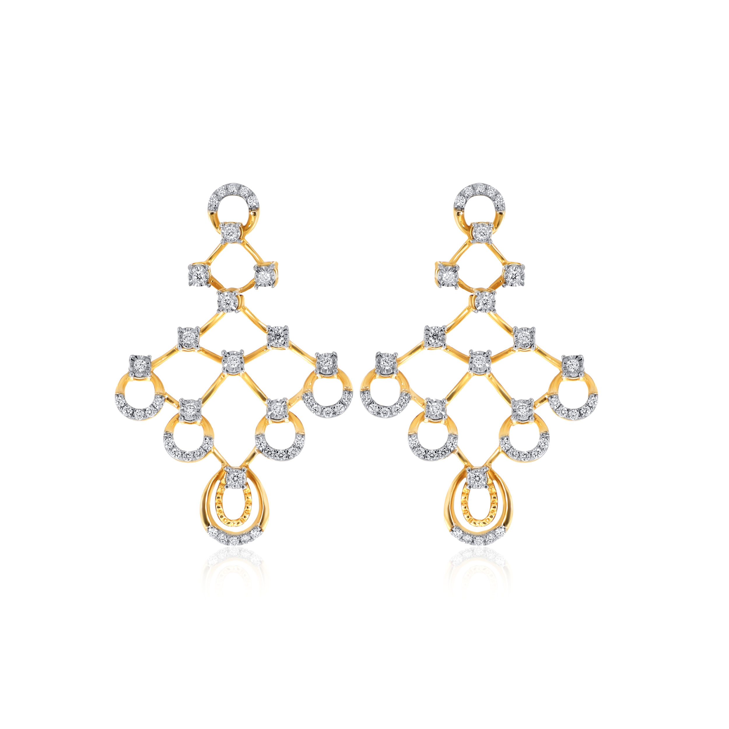 Connected Dazzle Diamond Earrings - Senco Gold and Diamonds