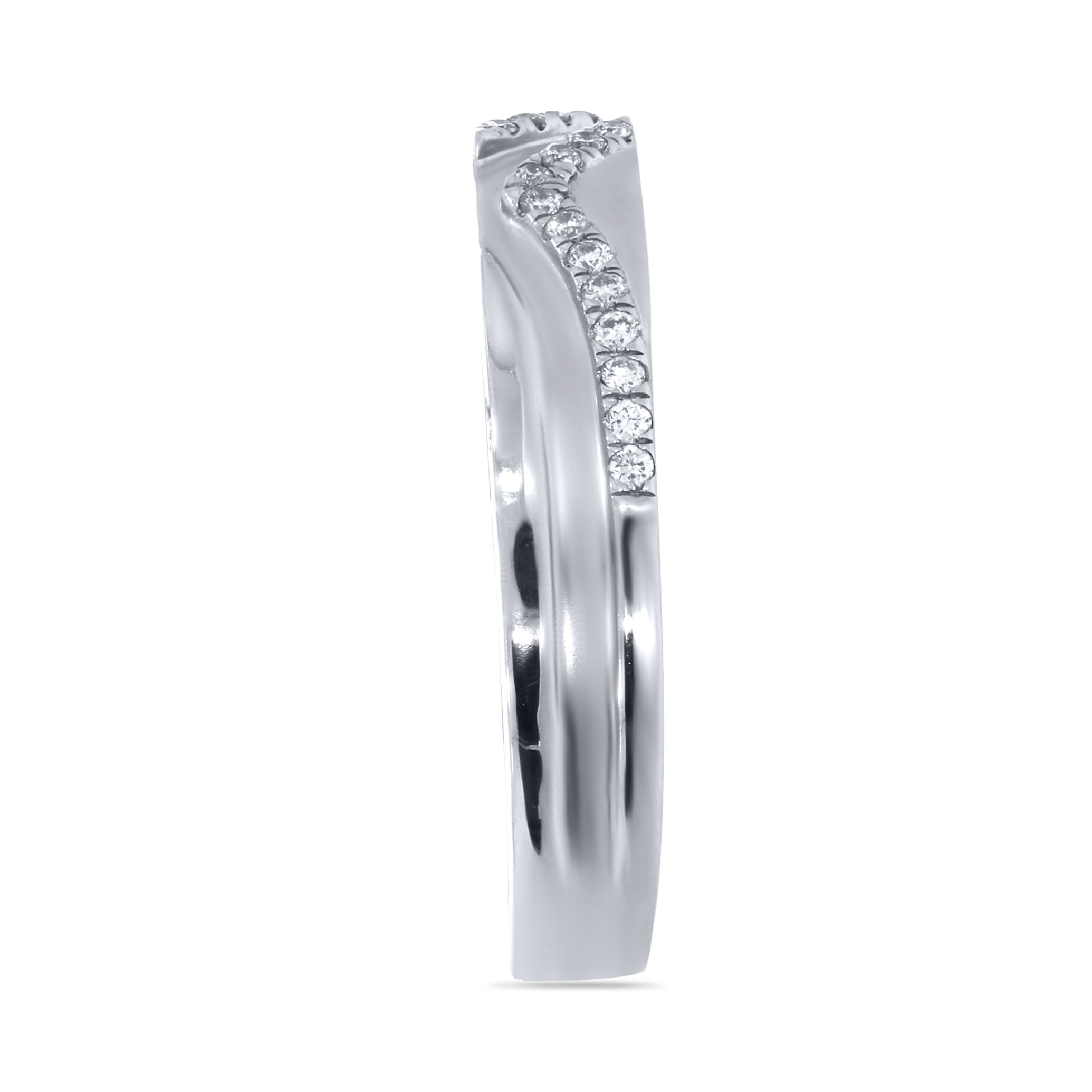 Shiny Snowy Sheen Platinum Band Ring - Senco Gold and Diamonds