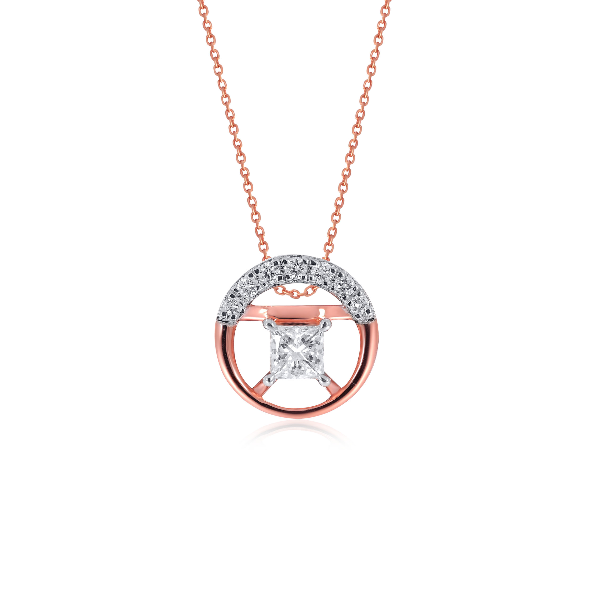 Calm and Radiant Solitaire Pendant - Senco Gold and Diamonds