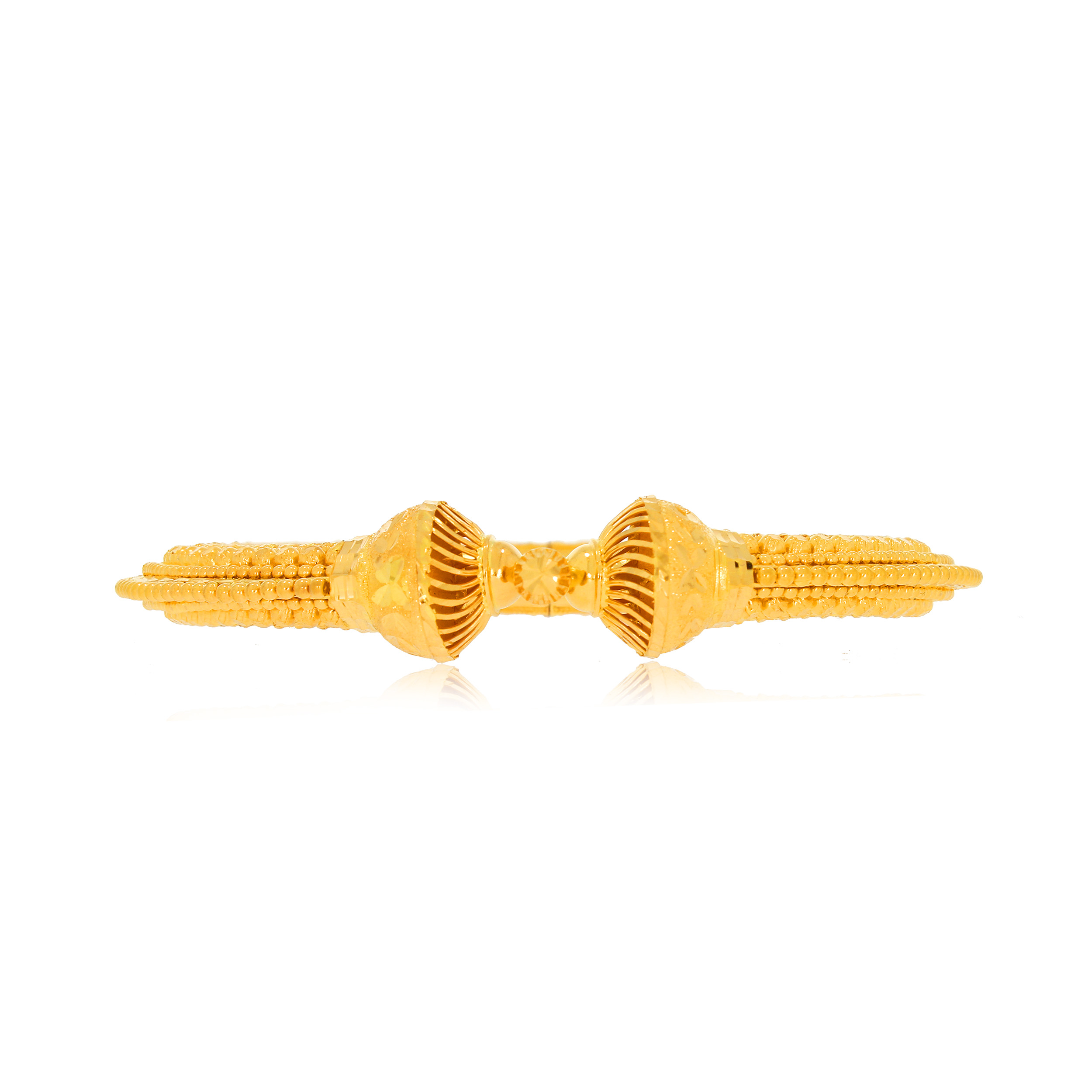 Temple Grace Gold Mukh Bangle - Senco Gold and Diamonds