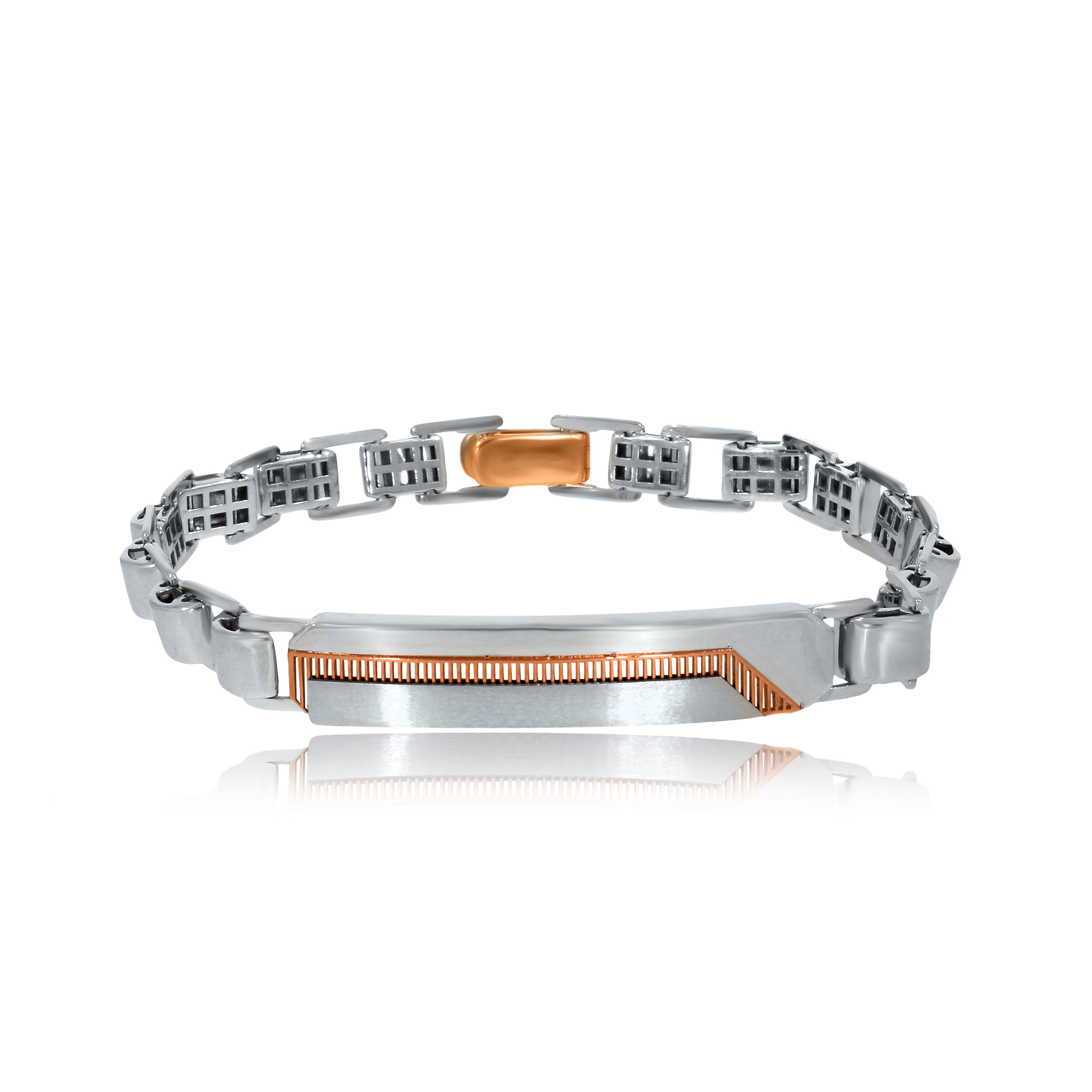 Vivacious Virile Men's Platinum Wristlet - Senco Gold and Diamonds