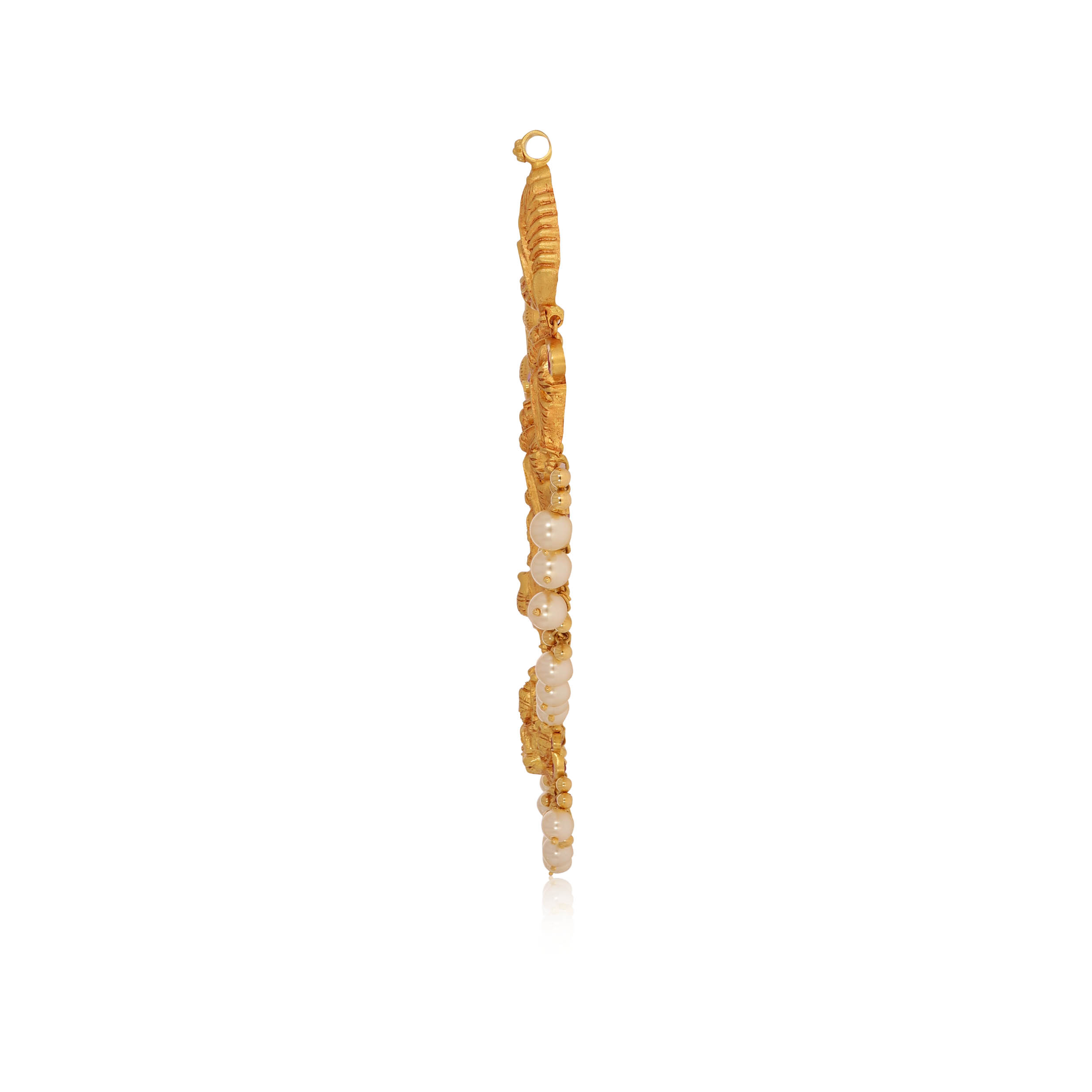 Divine Peacock Antique Gold Necklace - Senco Gold and Diamonds