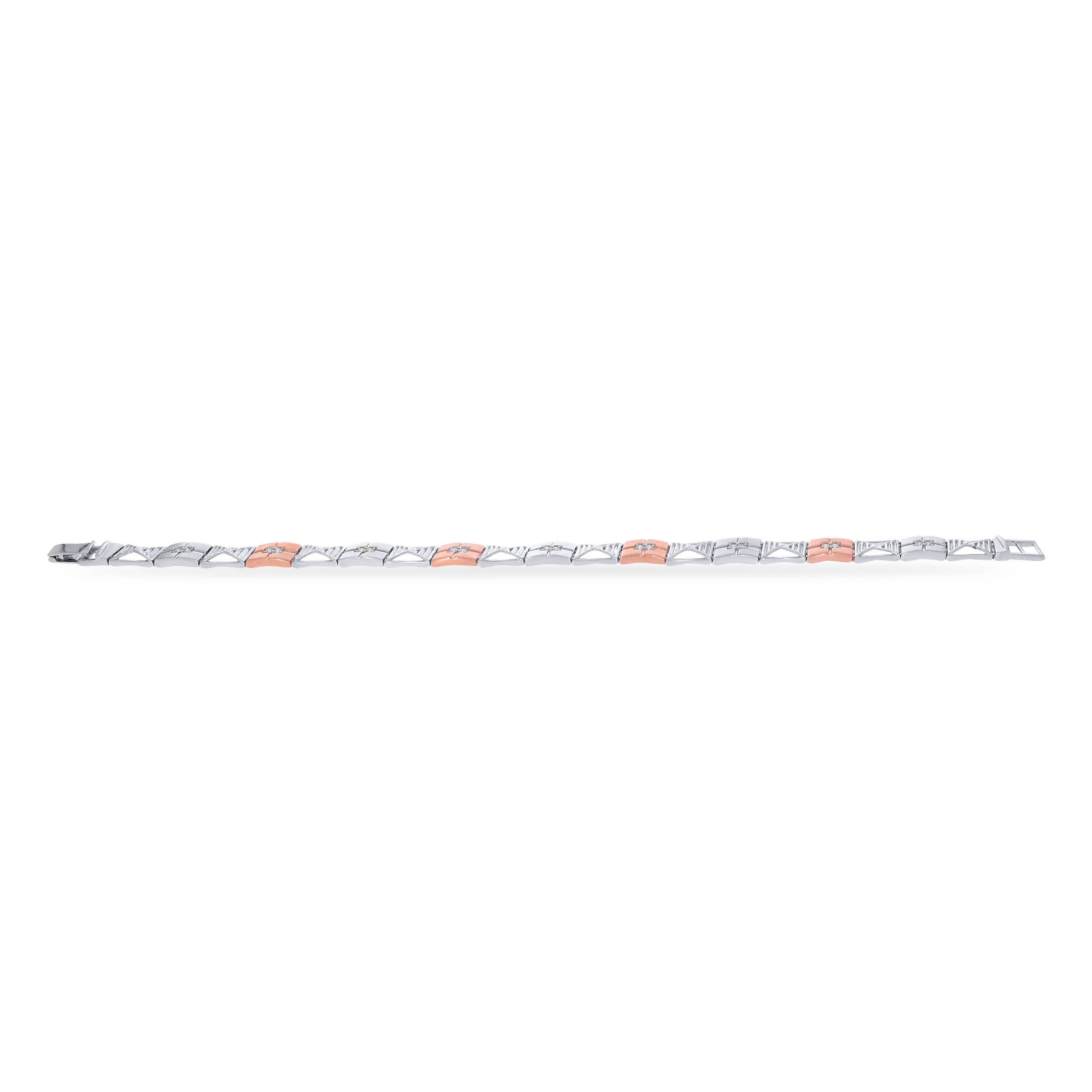 Geometrical Splendour Men Platinum Wristlet - Senco Gold and Diamonds
