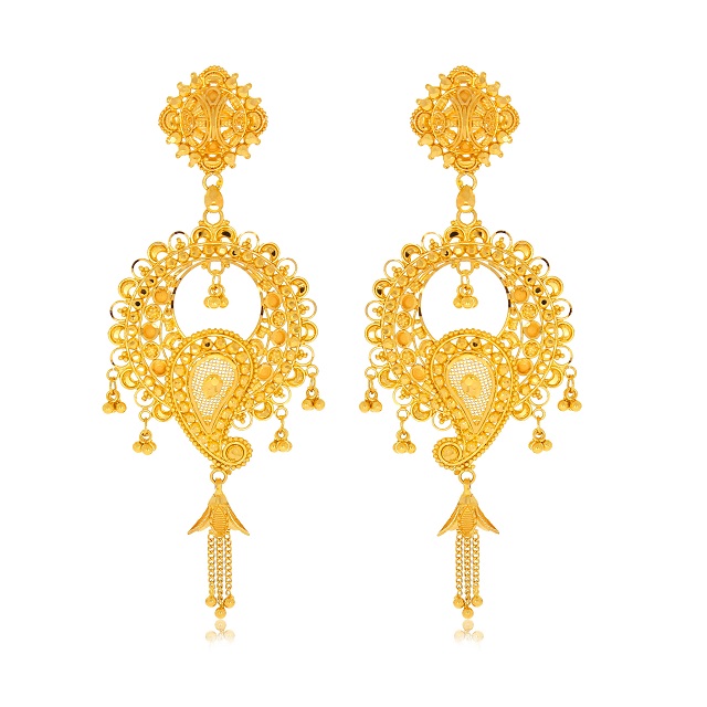Elite Artistry Gold Earrings - Senco Gold and Diamonds