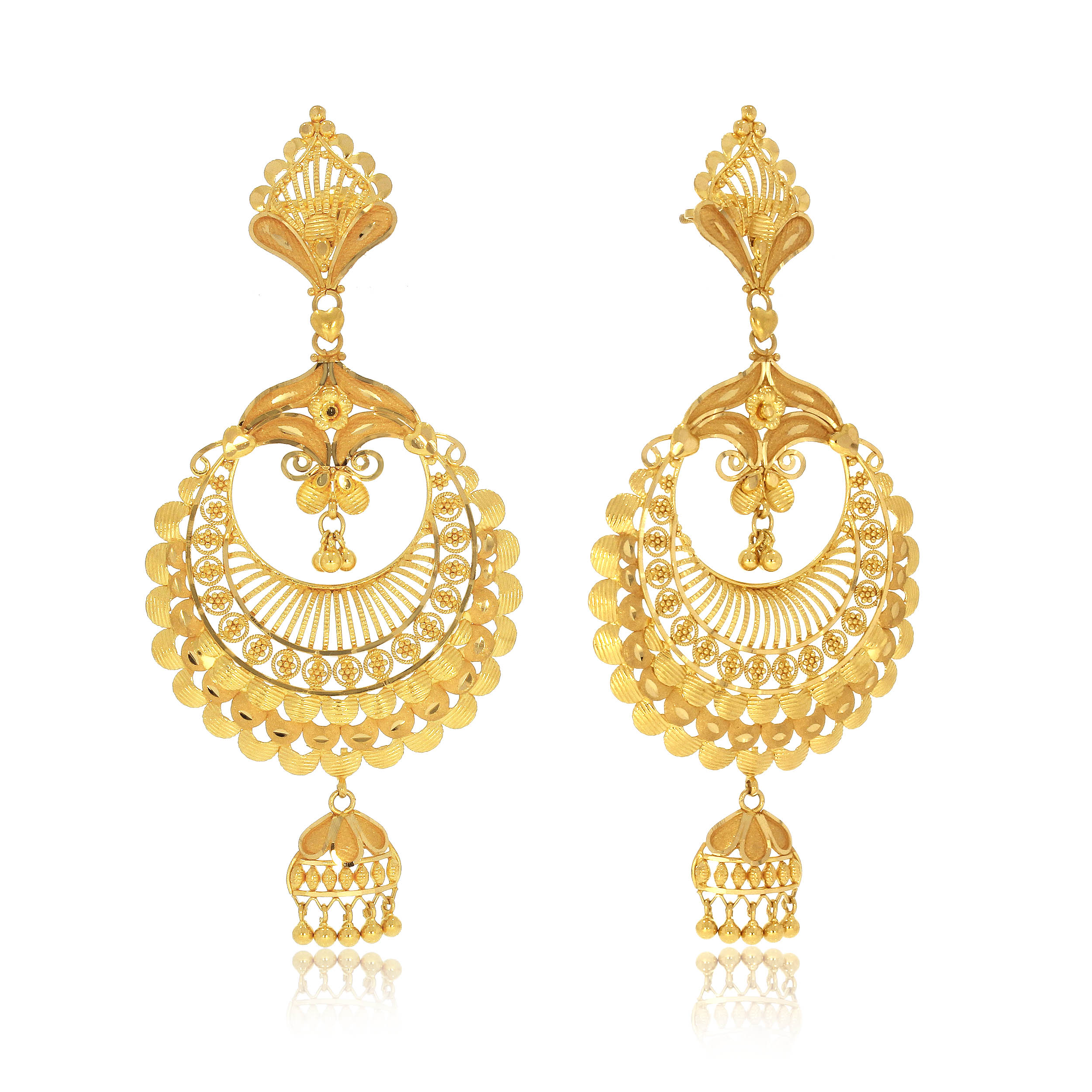 Art Deco Gold Chandelier Earrings - Senco Gold and Diamonds
