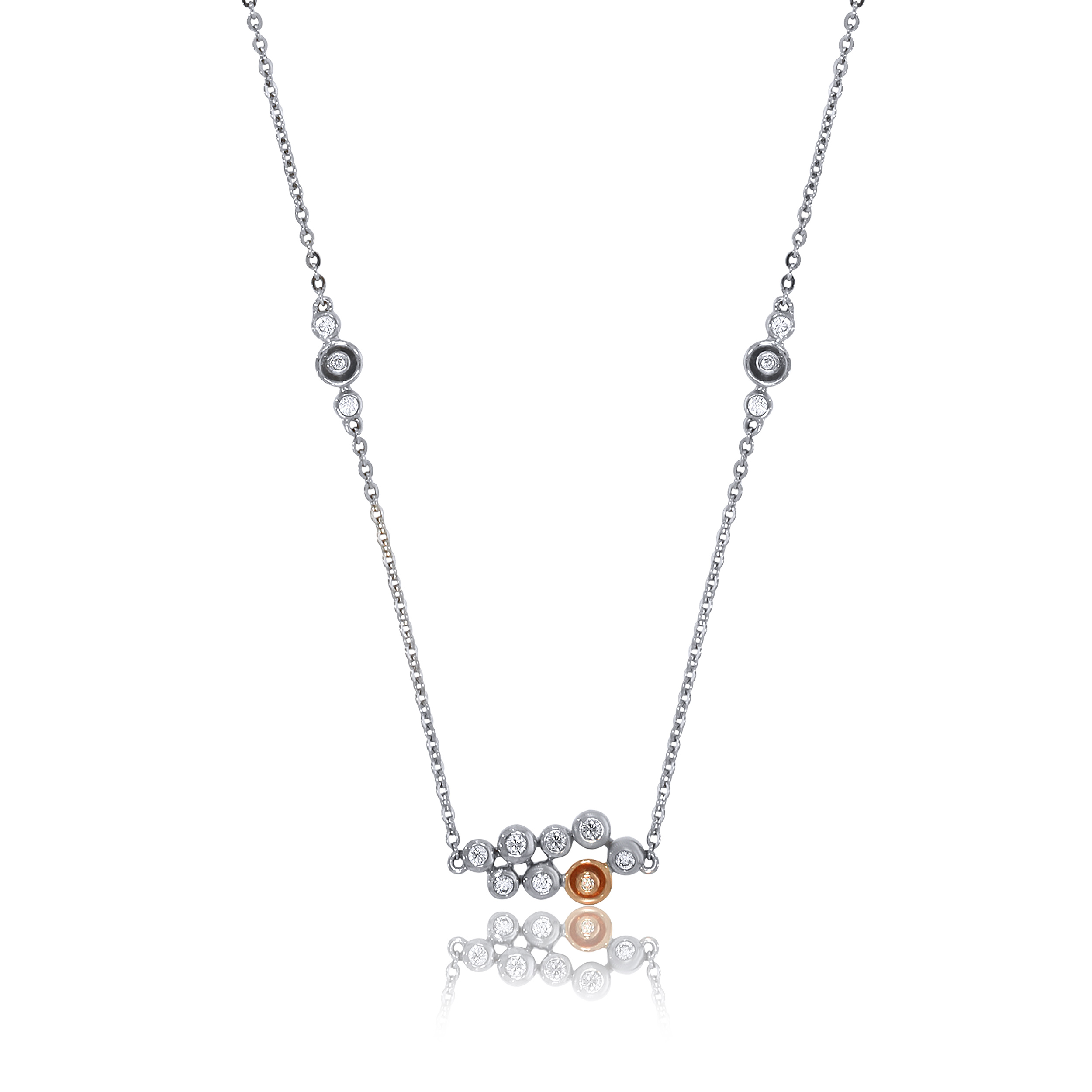 Dazzling Circlet Platinum Chain Pendant - Senco Gold and Diamonds