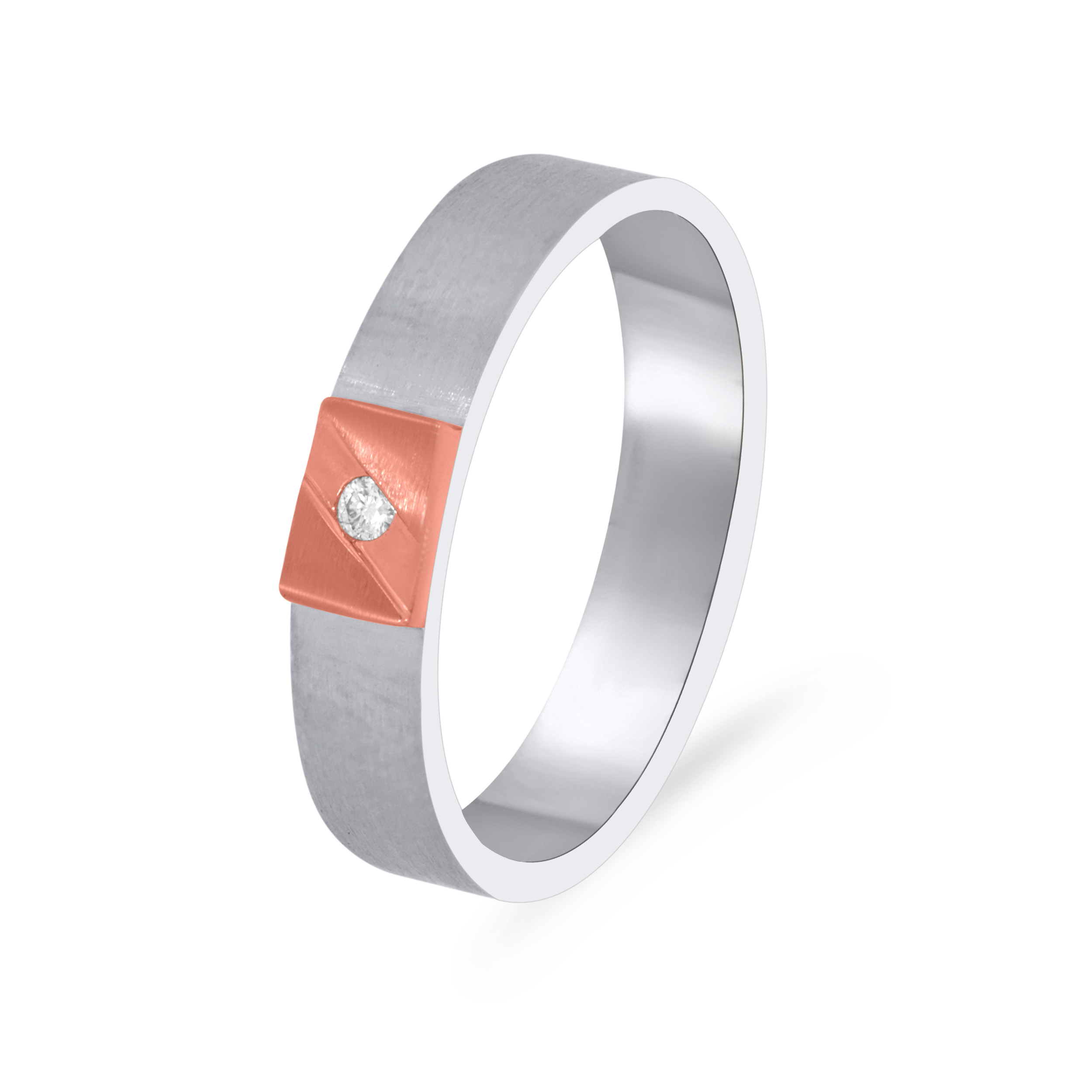 Boxy Men Platinum Band Ring - Senco Gold and Diamonds
