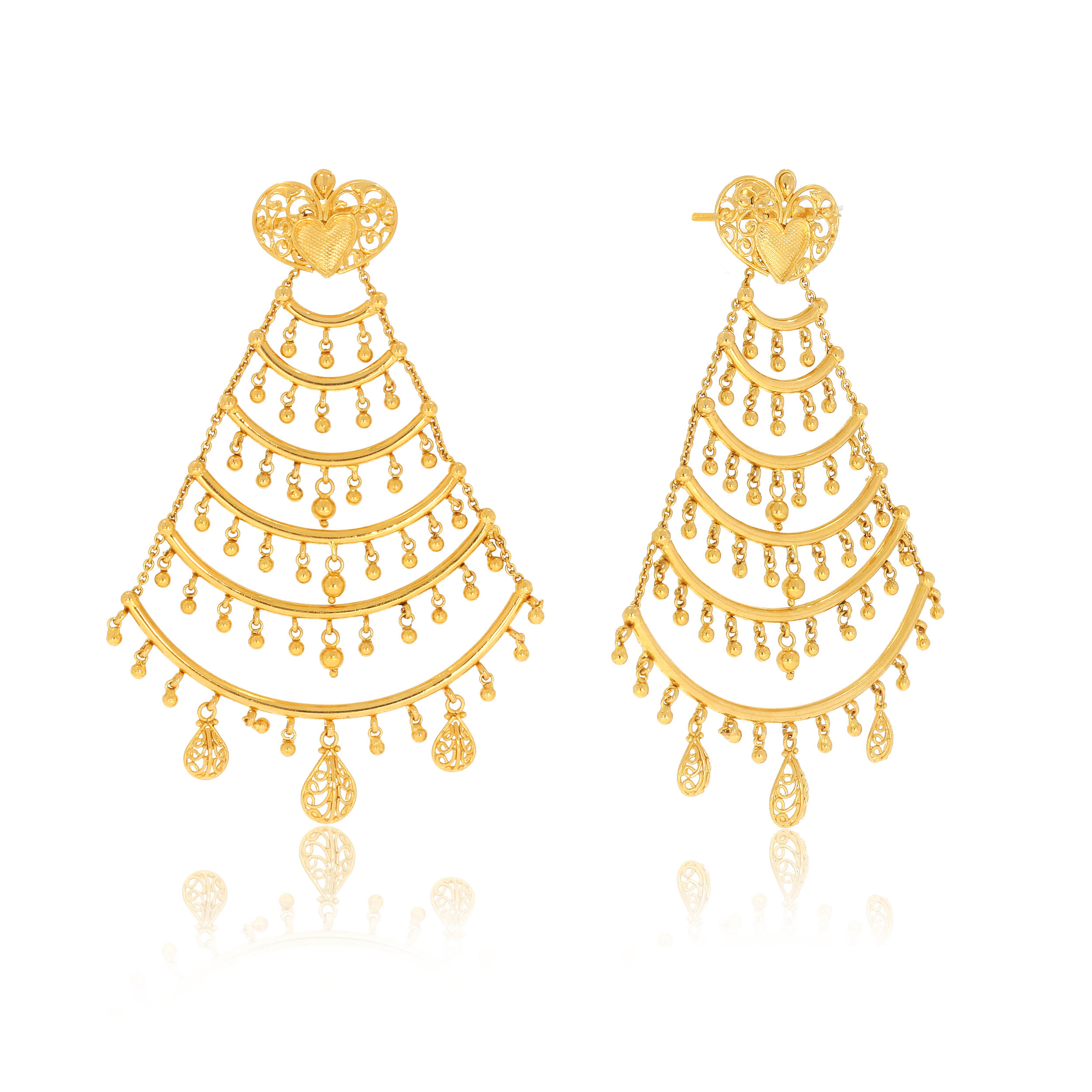 Royal Beauty Gold Danglers - Senco Gold and Diamonds