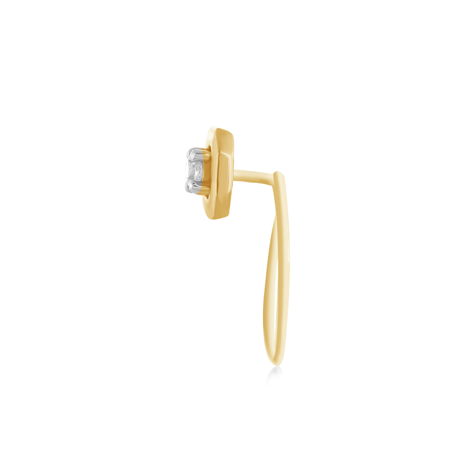 Octagonal Diamond Nose Pin - Senco Gold and Diamonds