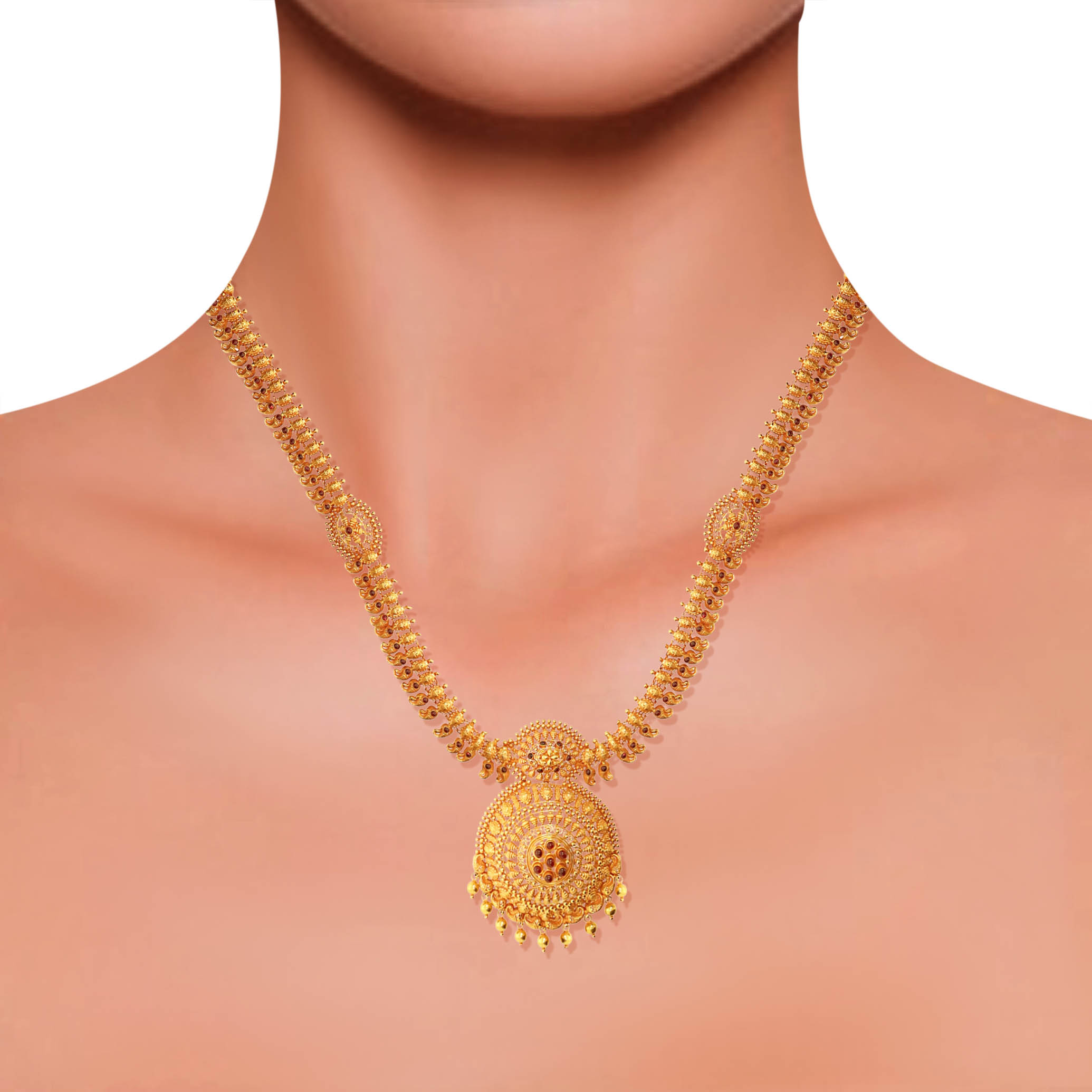 Magnificent Bloom Antique Gold Necklace - Senco Gold and Diamonds
