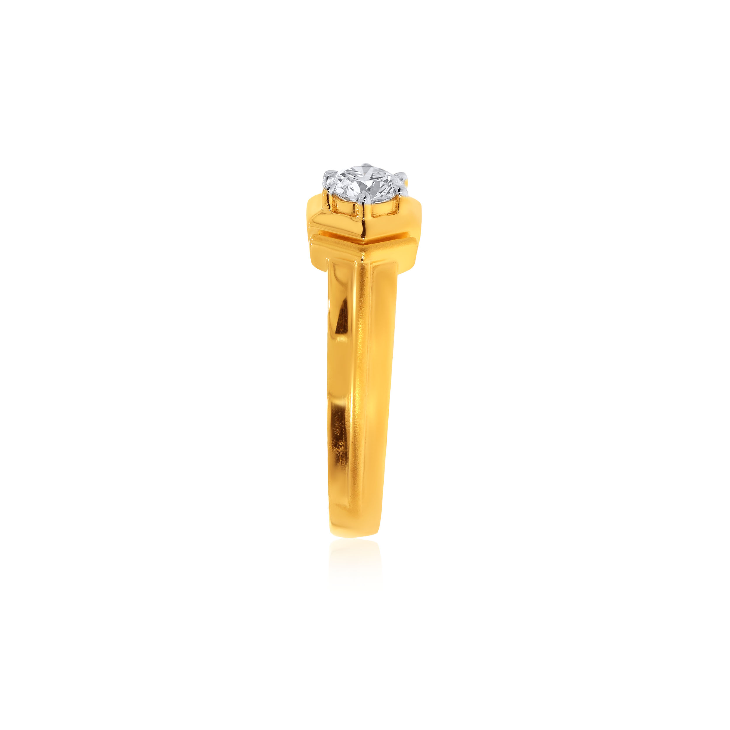 Secured Hexagon Men Solitaire Ring - Senco Gold and Diamonds