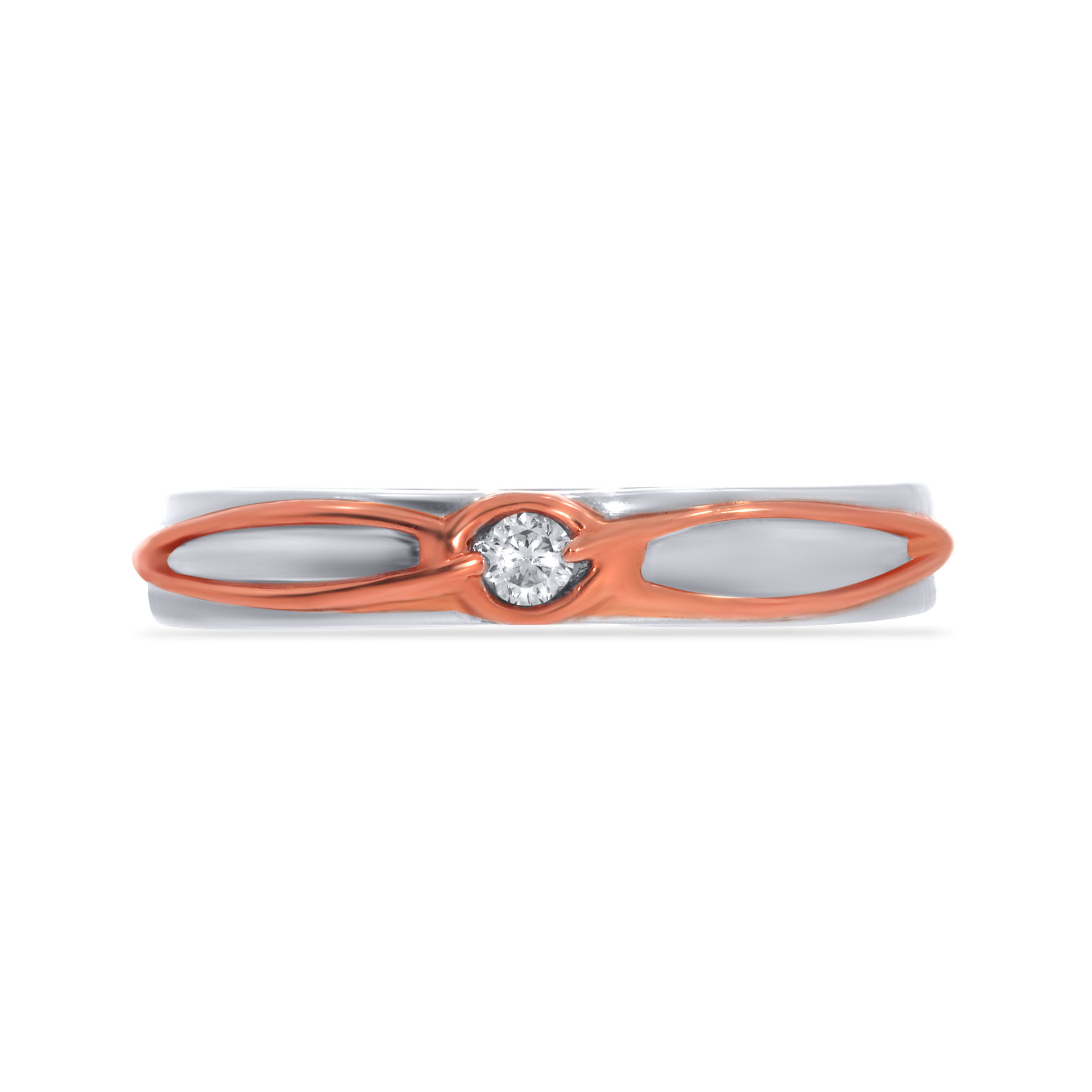 Sleek Illuminated Vision Platinum Band Ring - Senco Gold and Diamonds