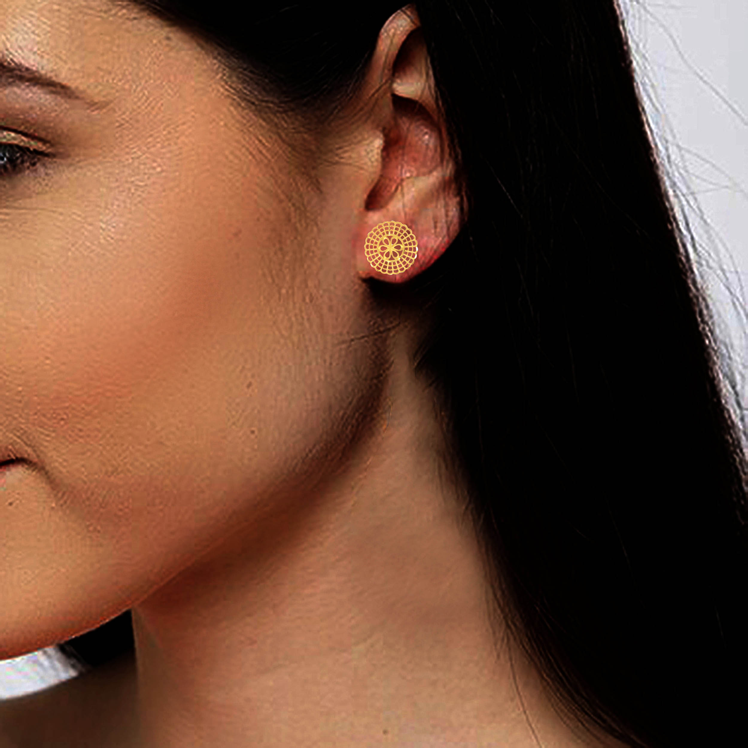 Windy Bloom Gold Studs - Senco Gold and Diamonds