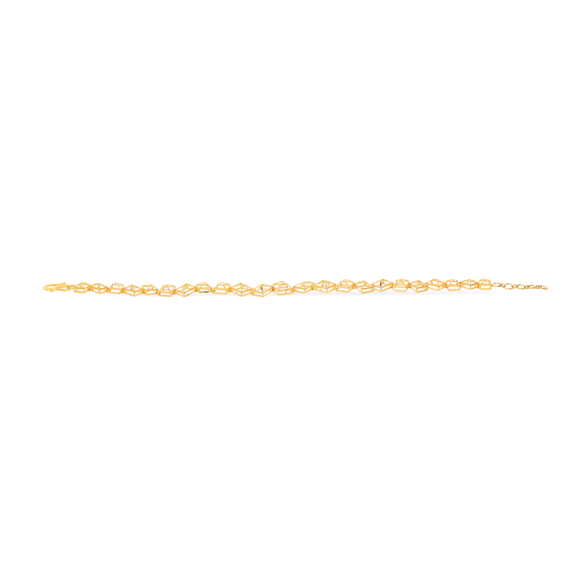 Jazzy Crate Gold Bracelet - Senco Gold and Diamonds