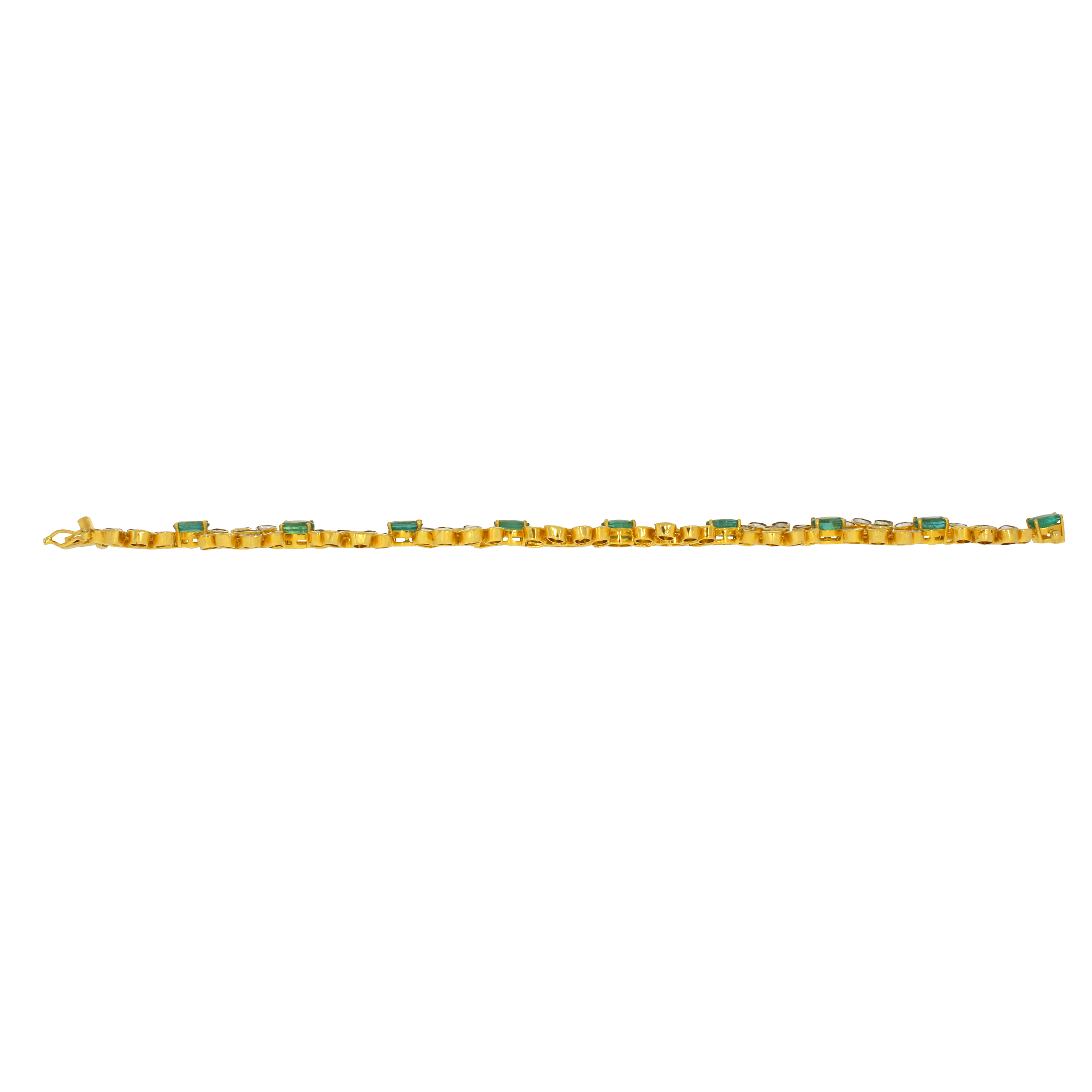 Oceanic Floral Polki Bracelet - Senco Gold and Diamonds