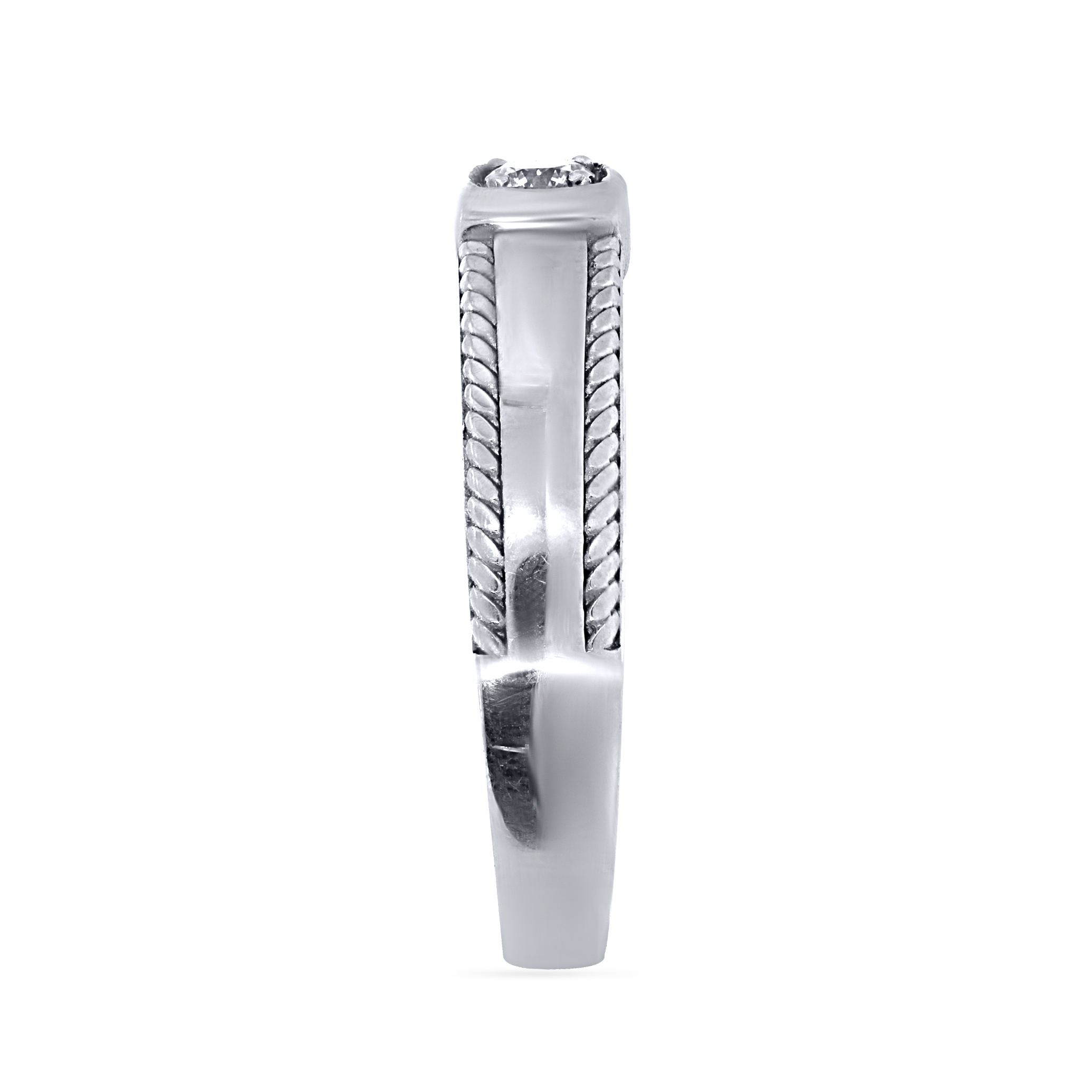 Analogue Vigour Men Platinum Band Ring - Senco Gold and Diamonds