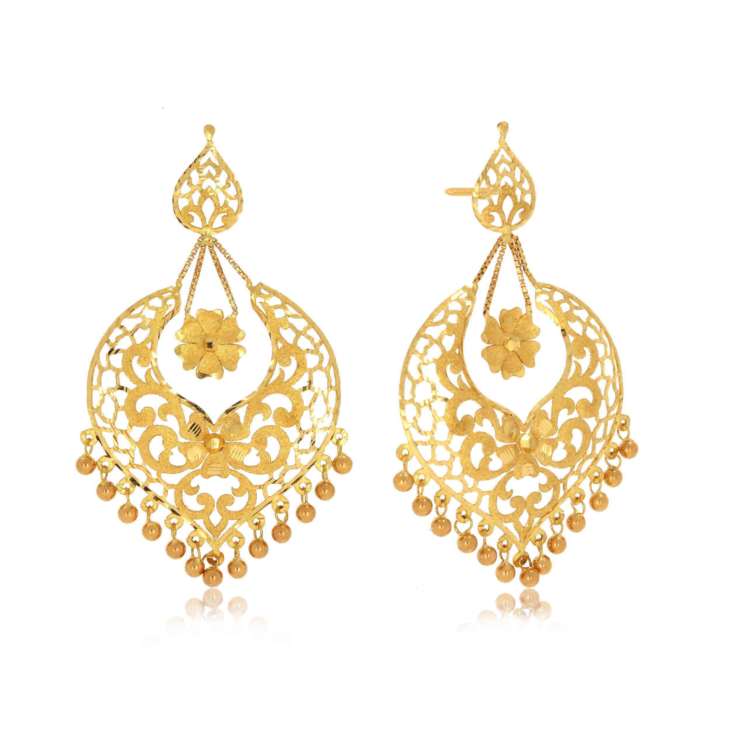 Blossom Bliss Gold Earrings - Senco Gold and Diamonds