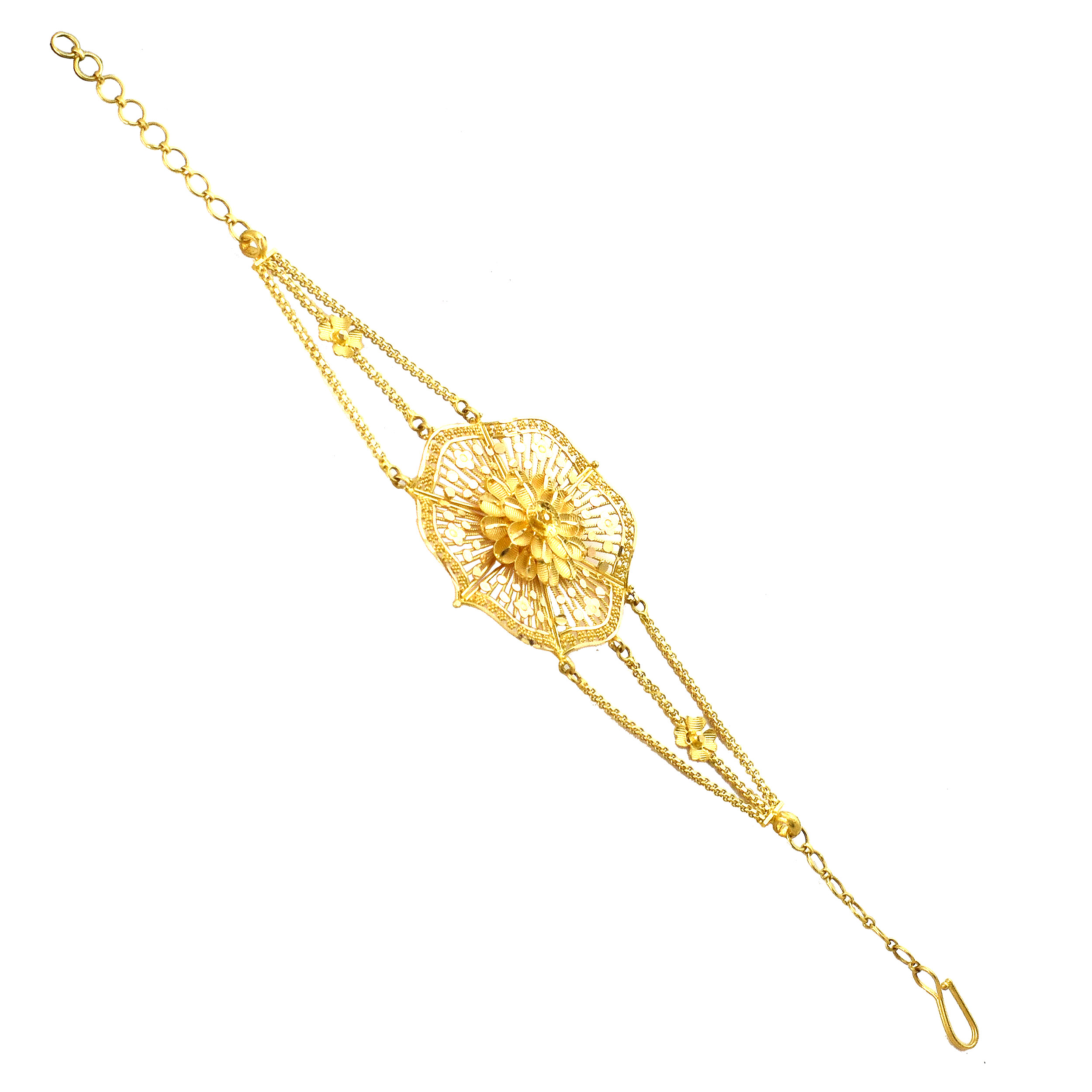Traditional Deco Gold Maangtasha Bracelet - Senco Gold and Diamonds
