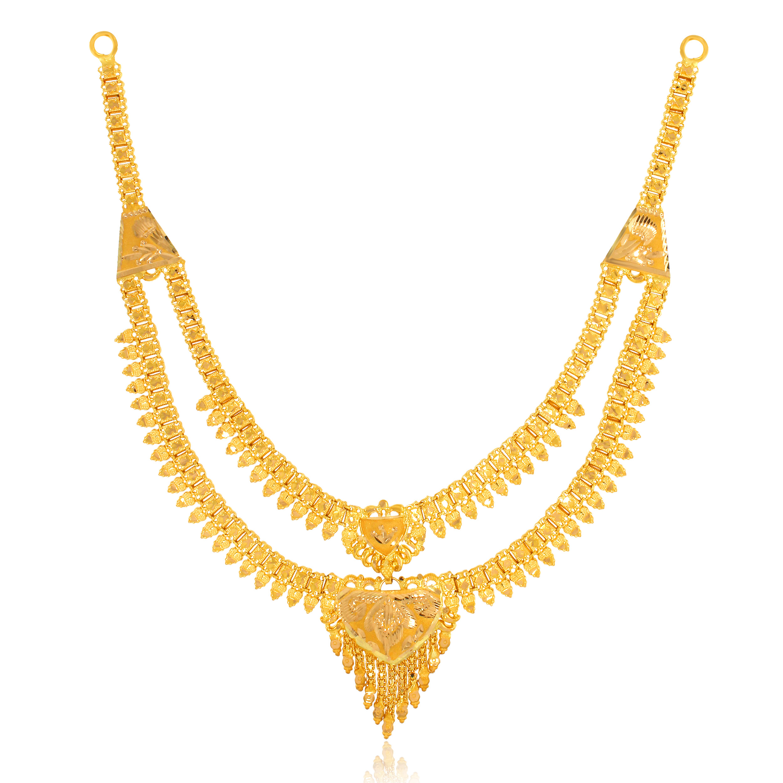 Traditional Jhalar Gold Necklace