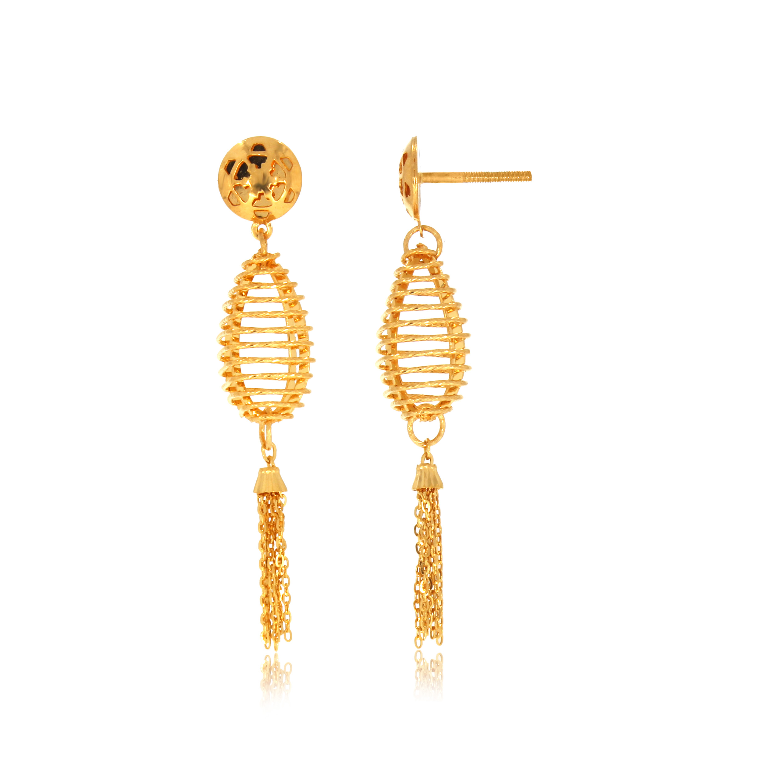 Unrivalled Art Gold Earrings - Senco Gold and Diamonds