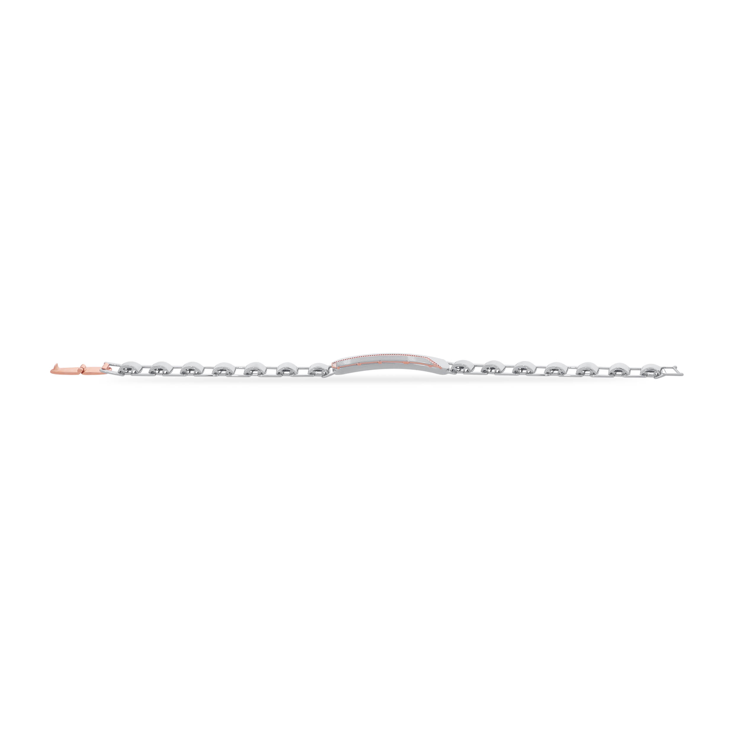 Curved Bridge Men Platinum Wristlet - Senco Gold and Diamonds