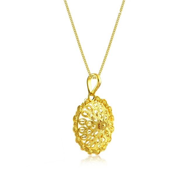 Majestic Sphere Gold Pendant - Senco Gold and Diamonds