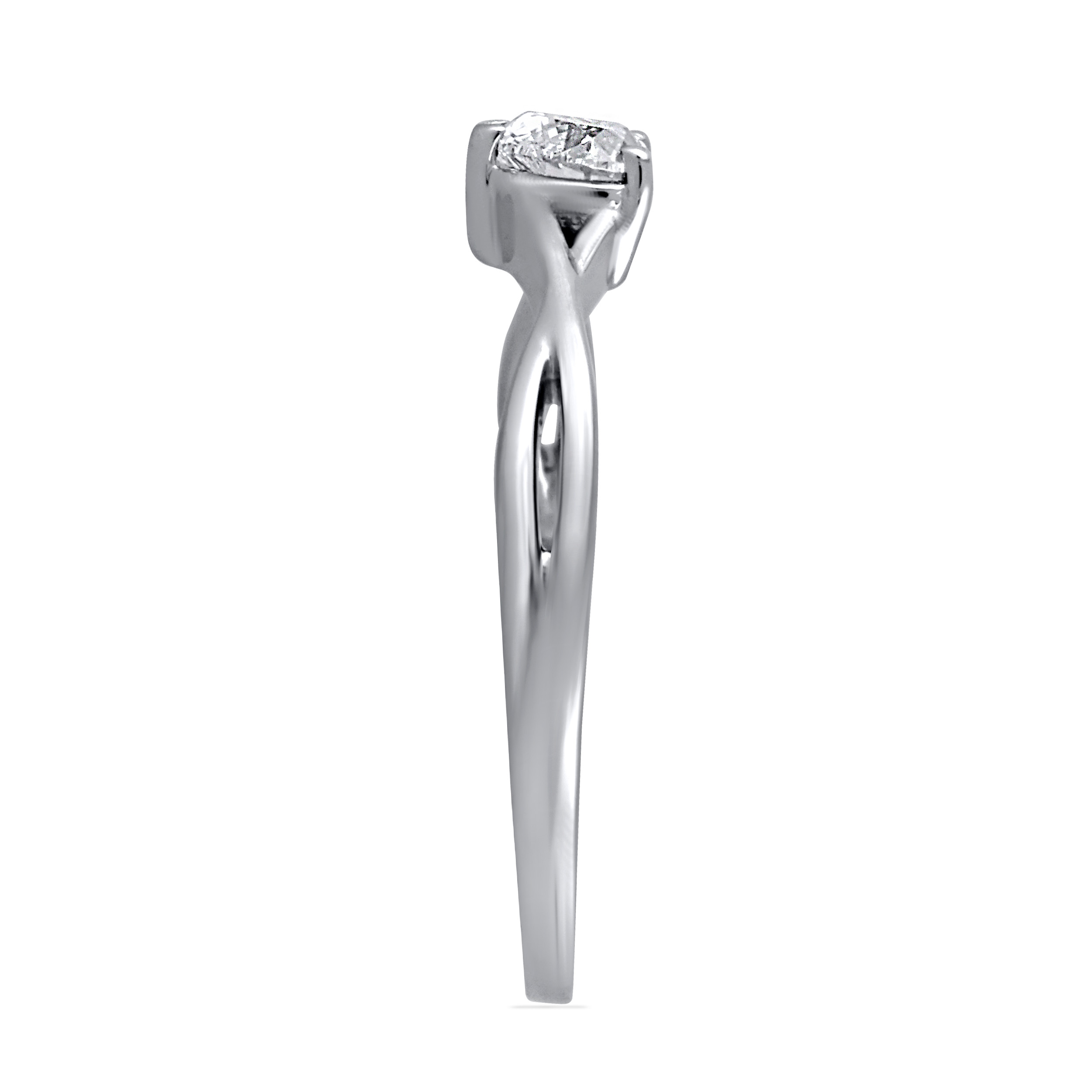 Crisscrossed Love Platinum Ring - Senco Gold and Diamonds