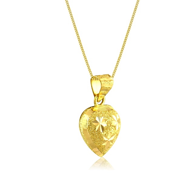 Elegant Heart Gold Pendant - Senco Gold and Diamonds