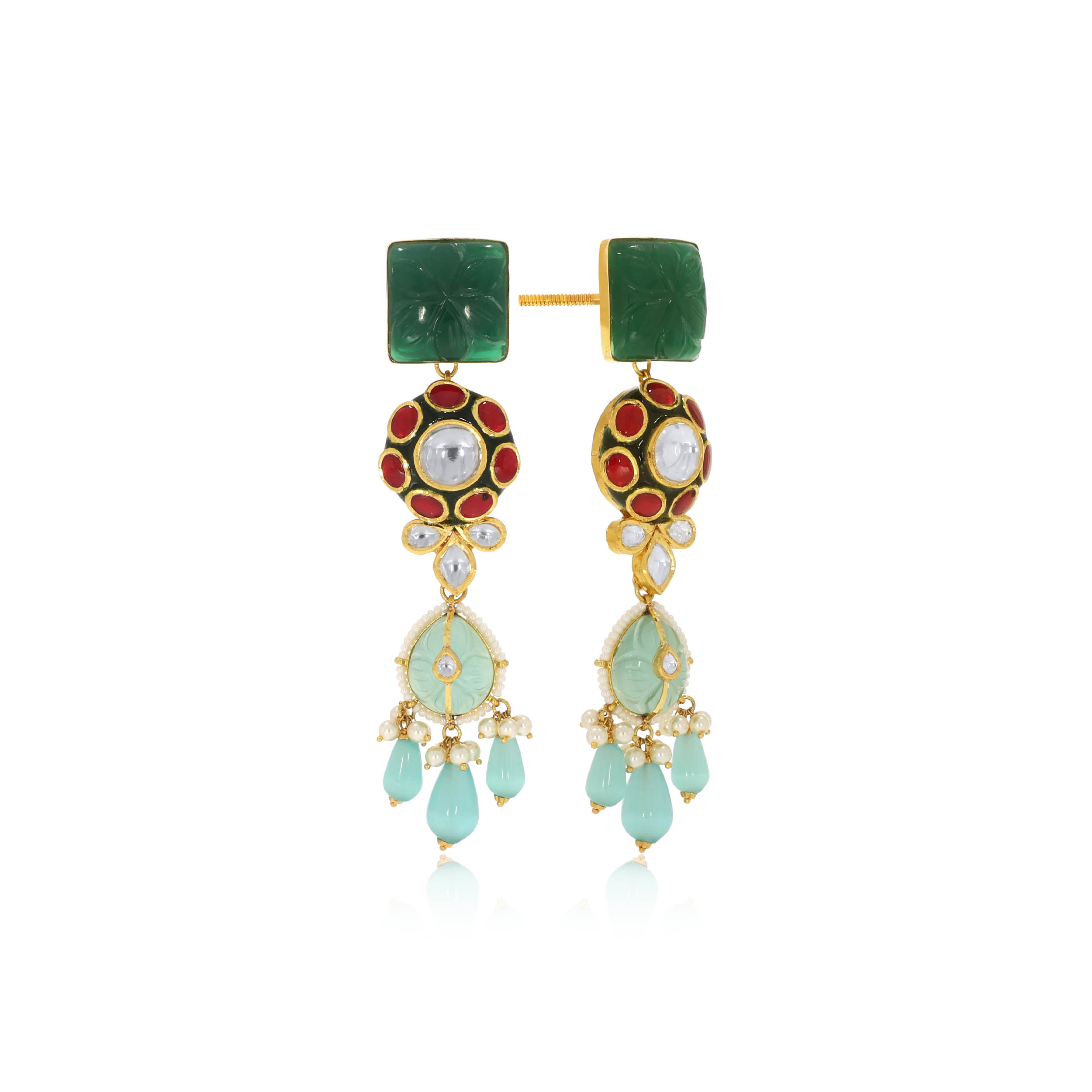 Enchanting Blossom Gold Danglers - Senco Gold and Diamonds