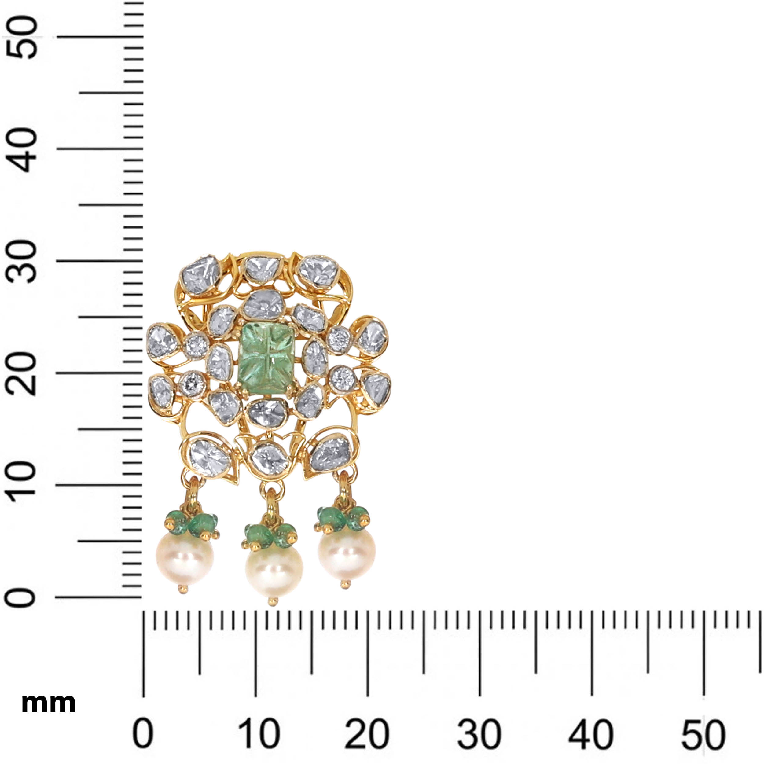 Grand Bloom Polki Hoop Earrings - Senco Gold and Diamonds